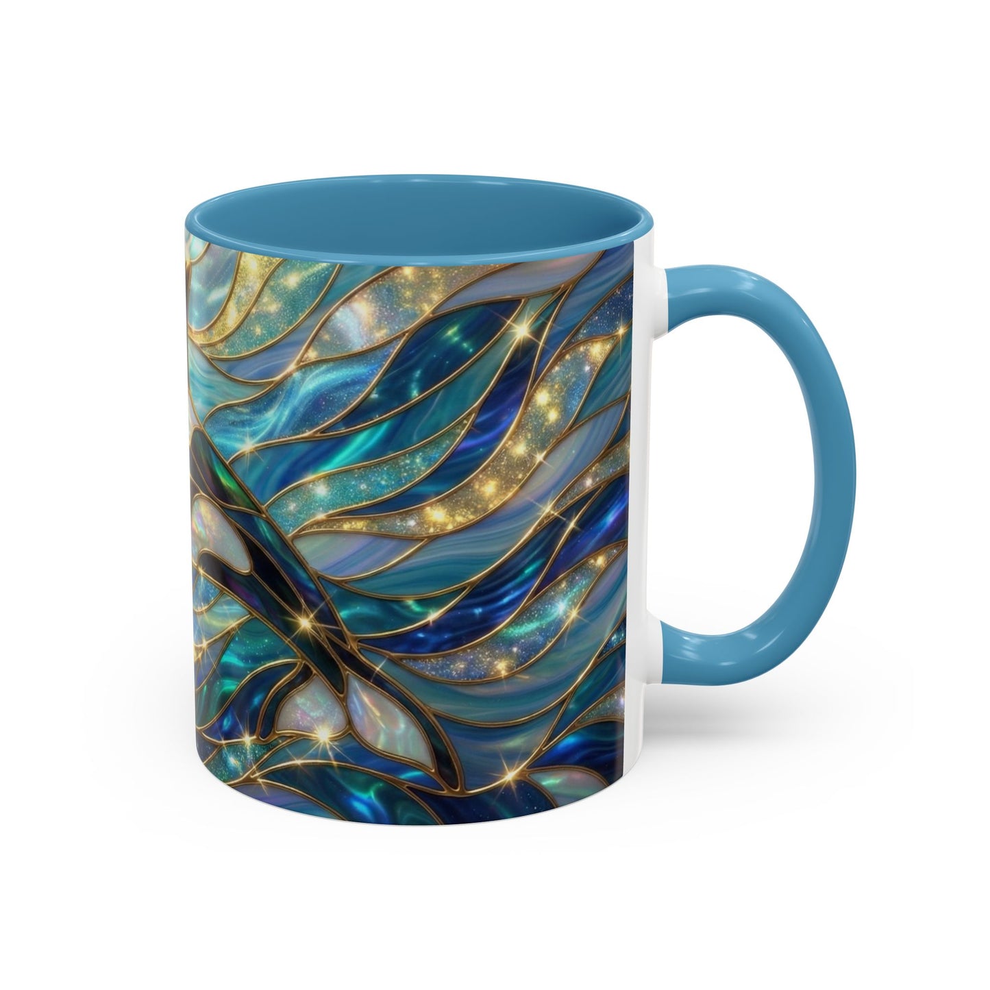 Orca Coffee Mug, Killer Whale Mug, Stained Glass Orca Art Mug, Ocean Animal Coffee Cup, Marine Life Gift, 11oz 15oz Ceramic Mug