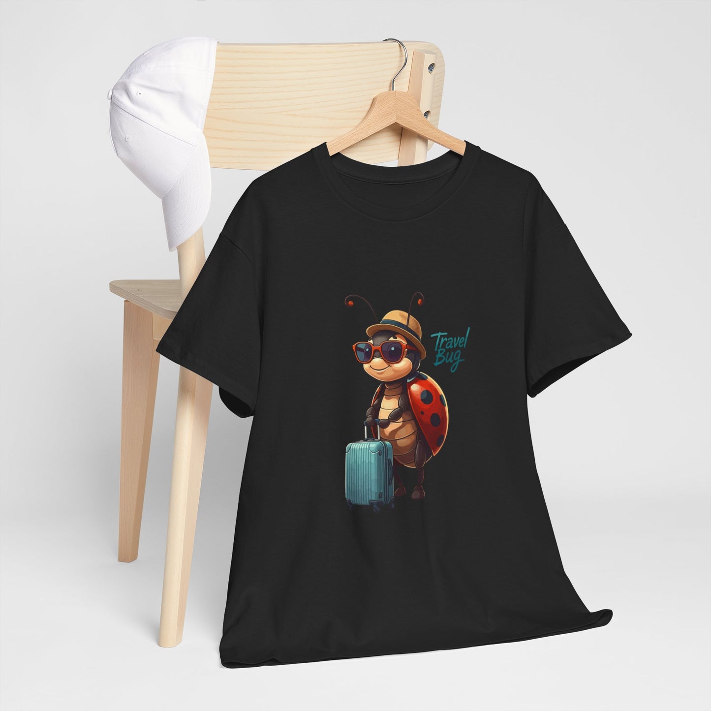 Travel Bug T-Shirt – Cute Ladybug Travel Tee | Funny Wanderlust Shirt for Travel Lovers | Unisex Graphic Tee Gift for Adventurers
