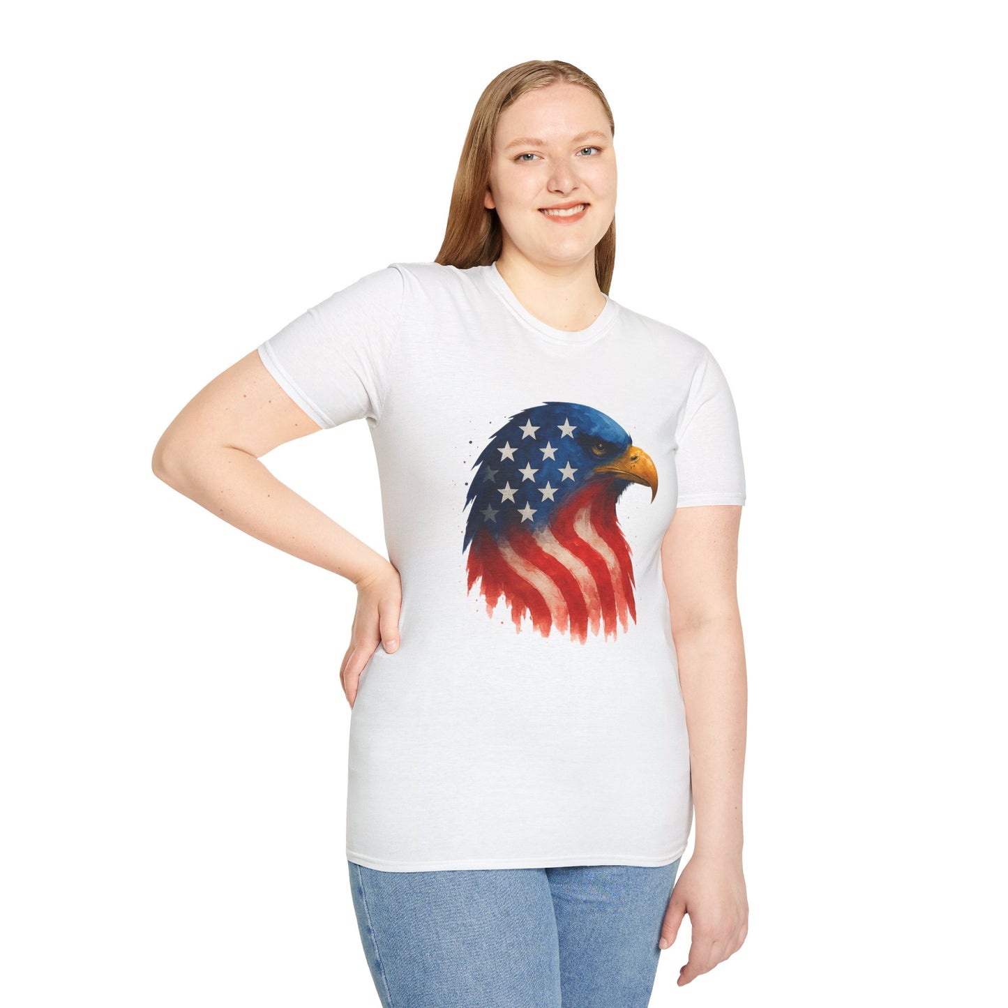 American Flag Eagle Shirt - 4th of July Patriotic Tee - USA Freedom T-Shirt - Independence Day Shirt - Bald Eagle Graphic Tee