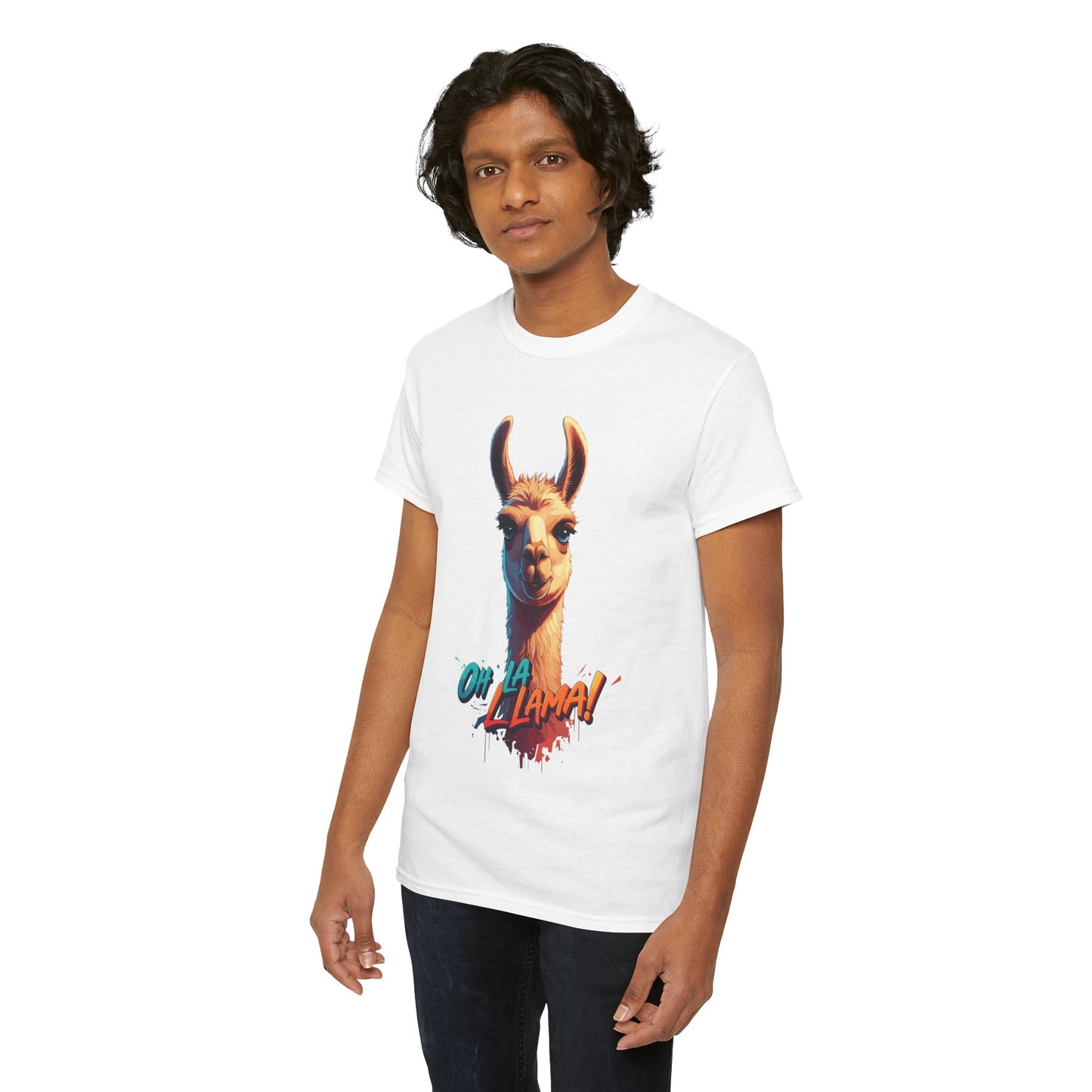 Oh la Llama Graphic Tee | Fun Llama T-Shirt, Cute Animal Lover Shirt, Llama Lover Gift, Quirky Party Tee, Trending Llama Fashion