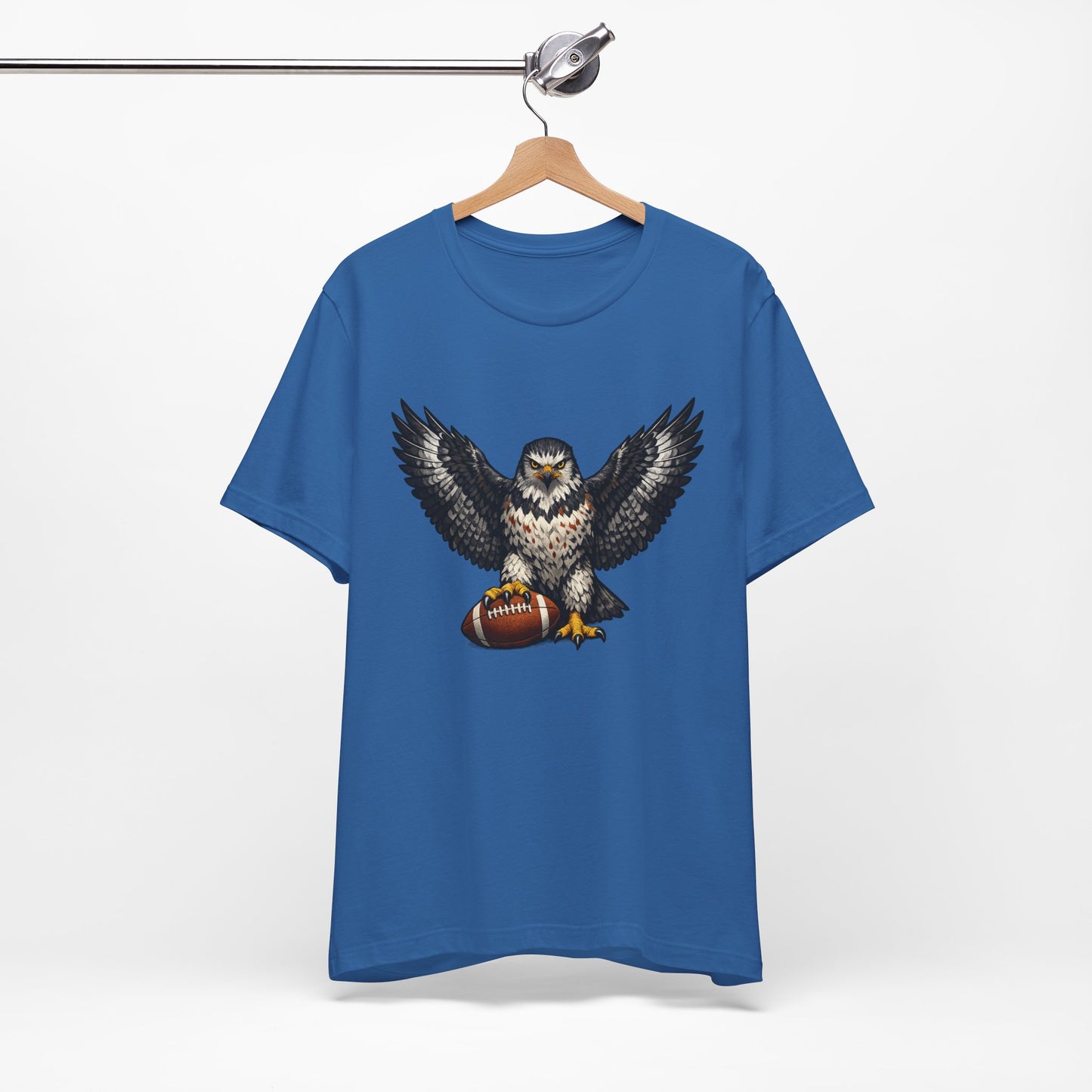 Hawk Football Shirt, Hawk Holding Football T Shirt, Hawk Mascot Tee, Football Bird Of Prey Shirt, Game Day Sports Tee, Hawk Fan Gift
