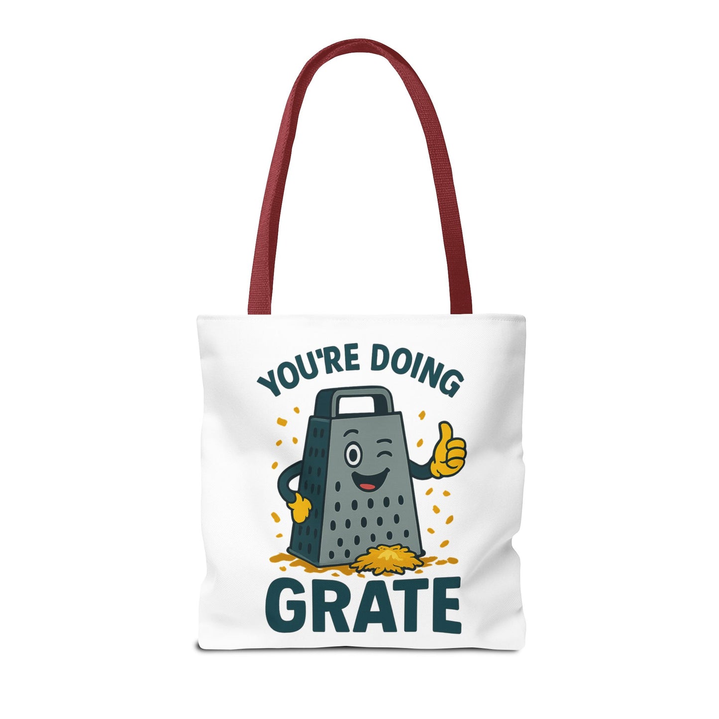 Funny Cheese Pun Tote Bag – “You’re Doing Grate” Grocery Bag | Cute Gift for Coworkers, Teachers, Food Lovers & Everyday Motivation