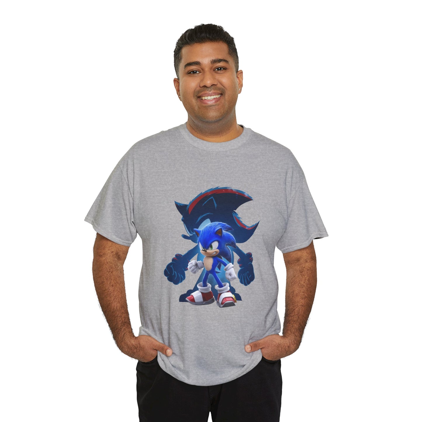 Blue Speed Hero Graphic Tee | Retro Gaming Legend T-Shirt | Fan Inspired Gamer Apparel | Cool Vintage Style Unisex Shirt for Adults & Teens