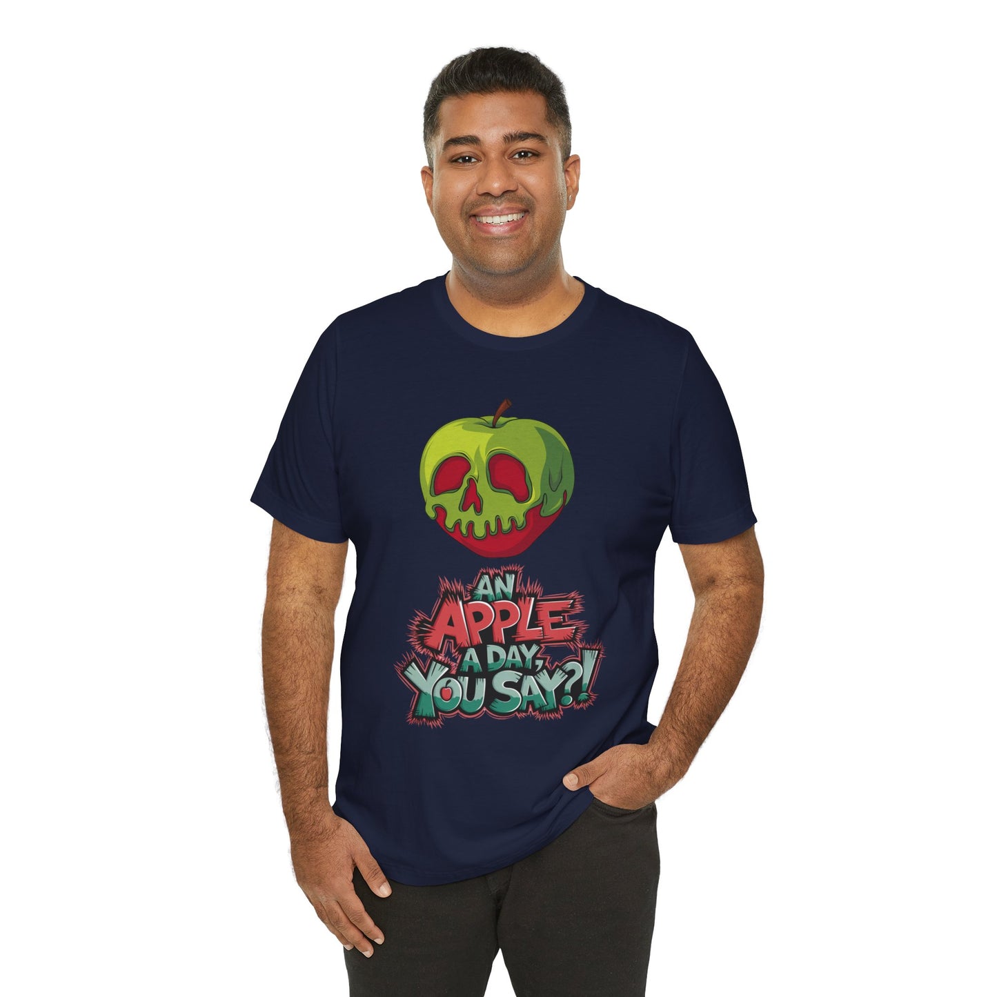 Funny Apple Skull Shirt – An Apple A Day You Say? – Grunge Fruit Tee – Y2K Nostalgia T‑Shirt – Gift for Fruit Lovers