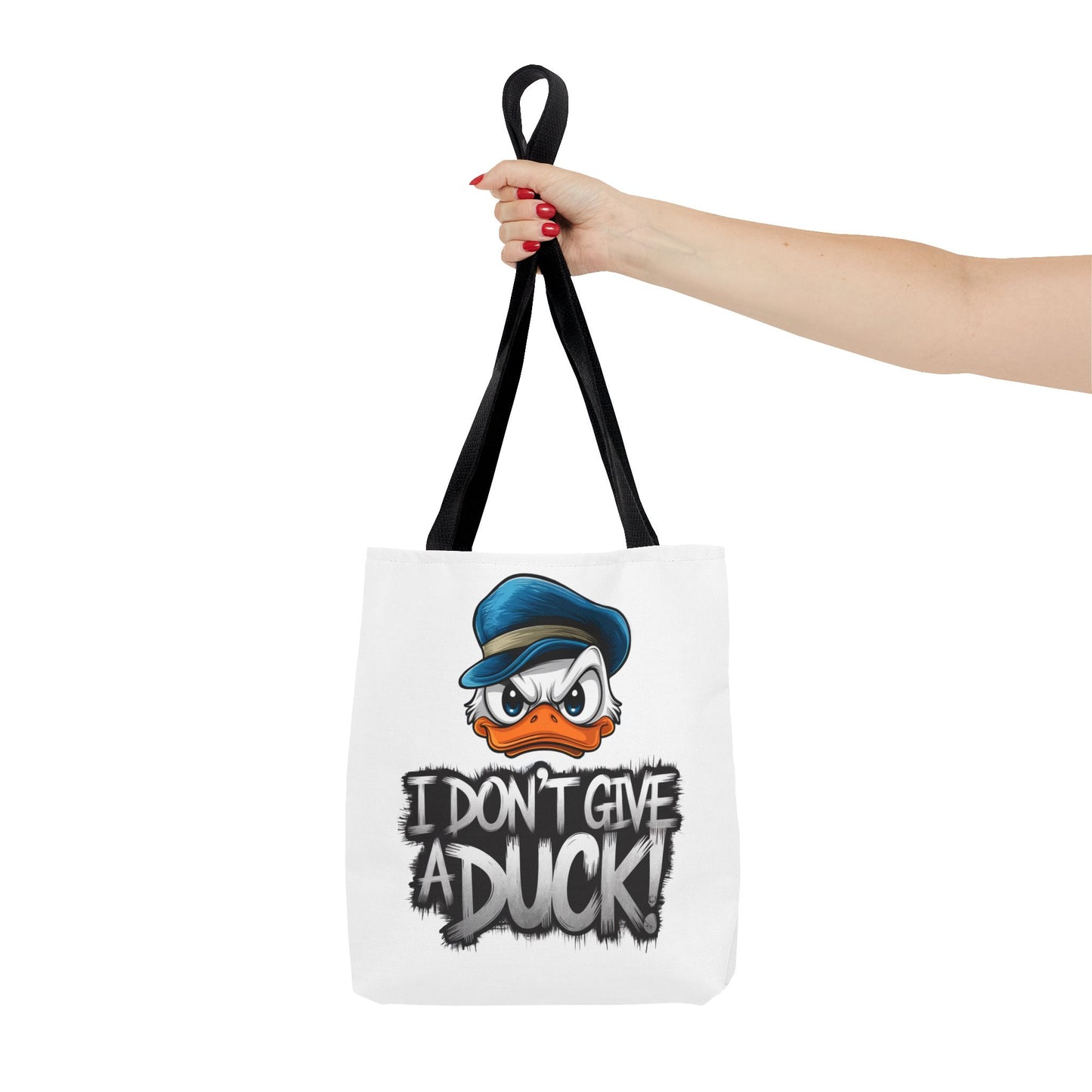 Funny Grumpy Duck Tote Bag | I Don’t Give A Duck Canvas Tote | Eco Reusable Cotton Gift Tote | Cute Animal Humor Market Bag