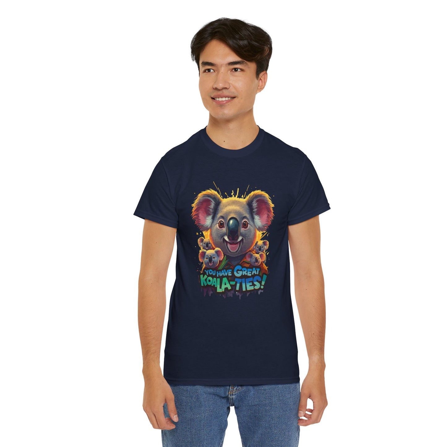 You Have Great Koala‑ties Tee – Cute Koala Pun T‑Shirt, Animal Lover Gift, Funny Wildlife Graphic, Unisex Casual Tee