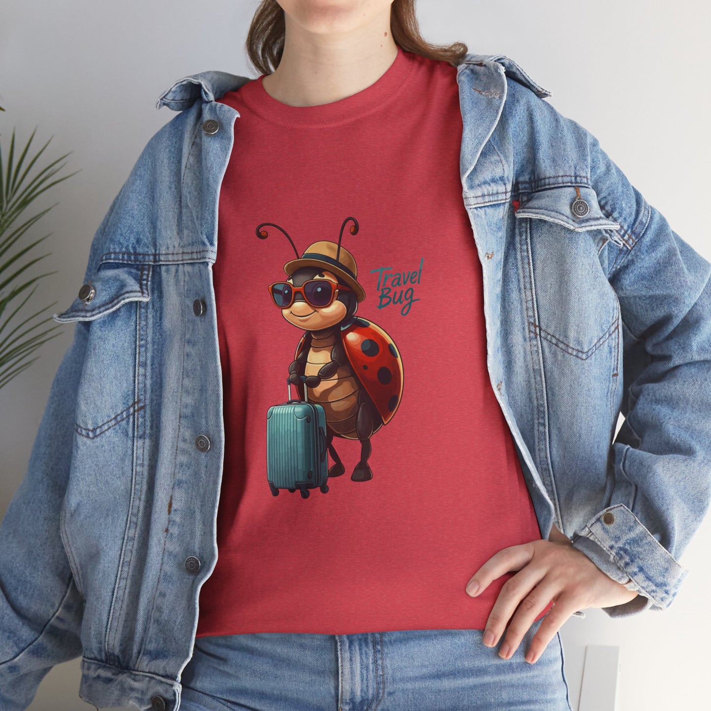 Travel Bug T-Shirt – Cute Ladybug Travel Tee | Funny Wanderlust Shirt for Travel Lovers | Unisex Graphic Tee Gift for Adventurers