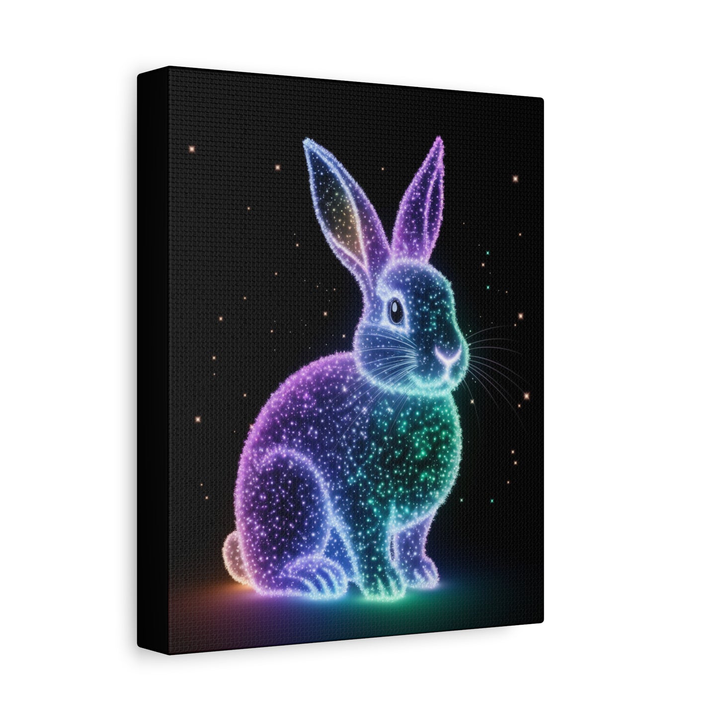 Easter Canvas Bioluminescent Bunny Decor Easter Bunny Art Easter Decor