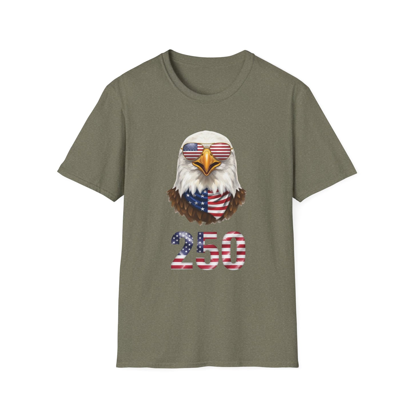 America 250 Eagle Shirt, Patriotic Bald Eagle Tee, USA Flag Sunglasses Shirt, 250th Anniversary Tee, 4th of July Shirt, American Pride Tee