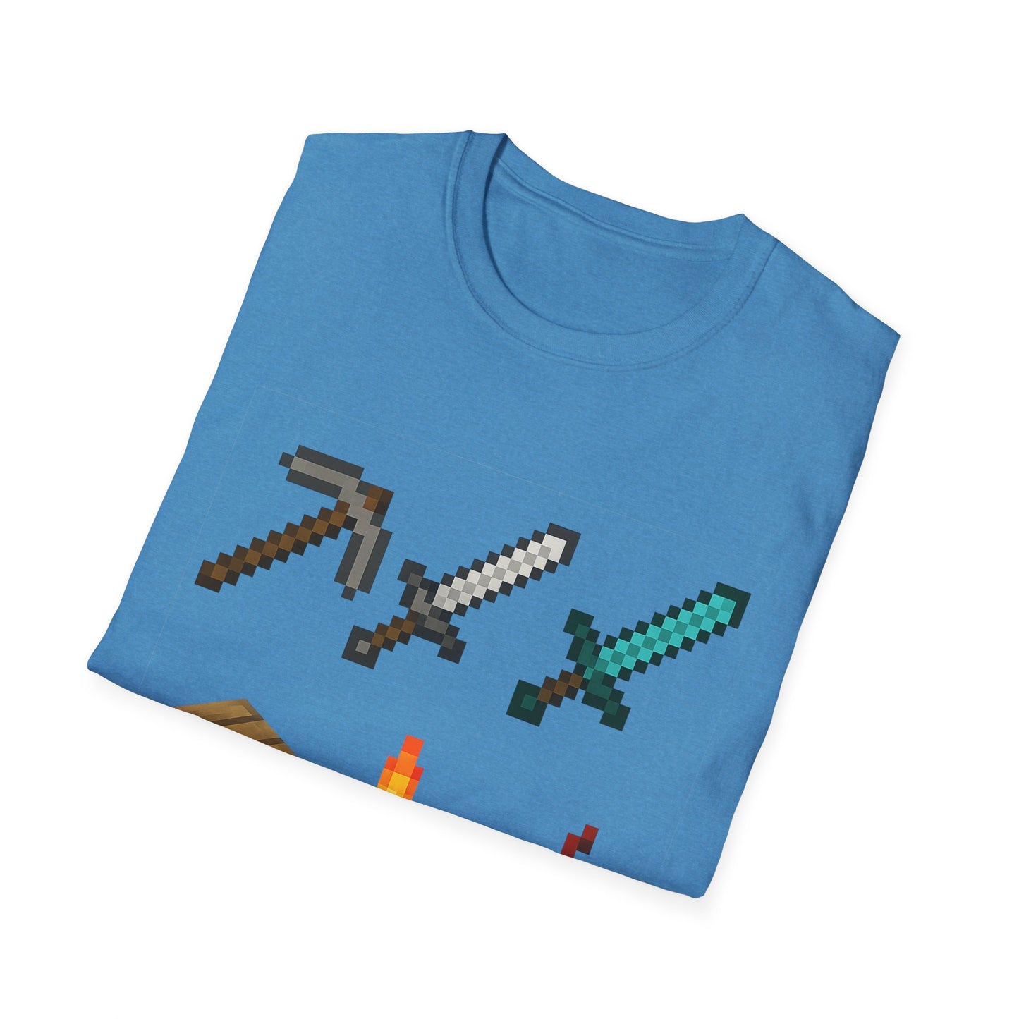 Pixel Tools & Items T-Shirt | Retro Pixel Art Gaming Tee, 8-Bit Gamer Shirt, Pixel Weapons & Supplies Top, Video Game Lover Gift Unisex