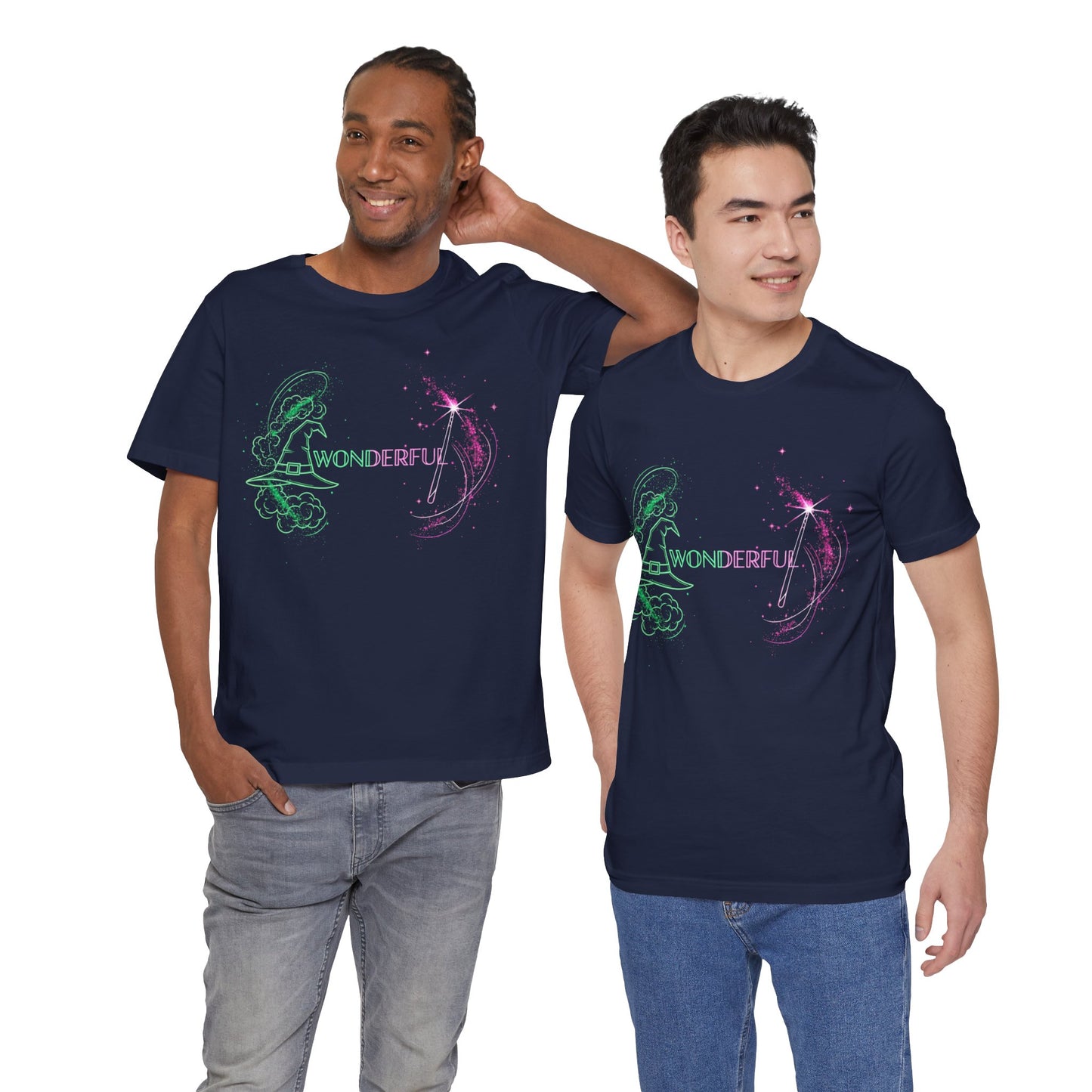 Wonderful Broadway Inspired T-Shirt, Magical Theater Graphic Tee, Green And Pink Sparkle Design, Unisex Gift For Musical Fans And Performers
