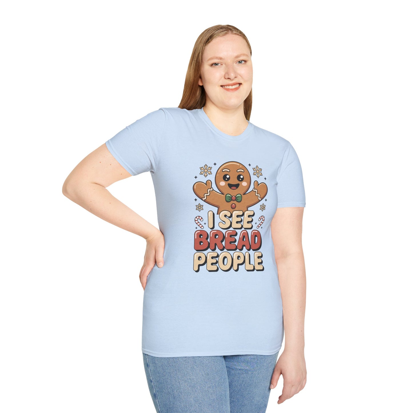 I See Bread People Shirt, Gingerbread Man Christmas Tee, Funny Holiday Baking Shirt, Cute Gingerbread Cookie TShirt, Xmas Humor Shirt, Food Pun Tee