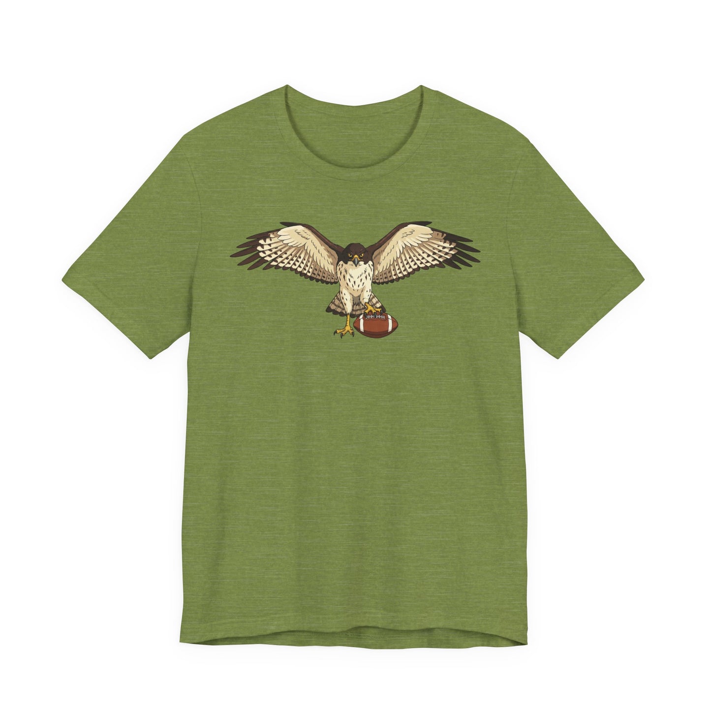 Hawk Football Shirt, Hawk Holding Football T Shirt, Football Mascot Tee, Bird Of Prey Shirt, Sports Fan Gift, Game Day Hawk Tee