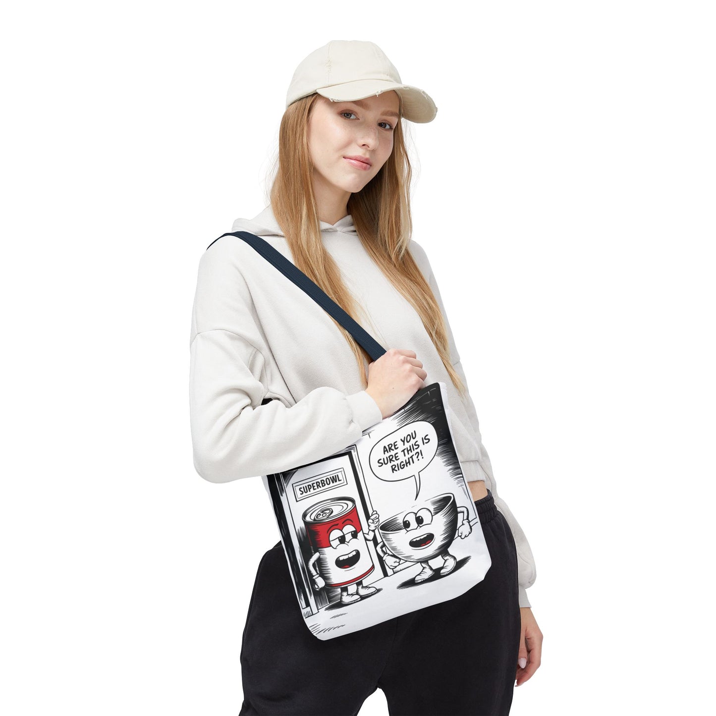 Tote Bag - Comic Superbowl Soup Design