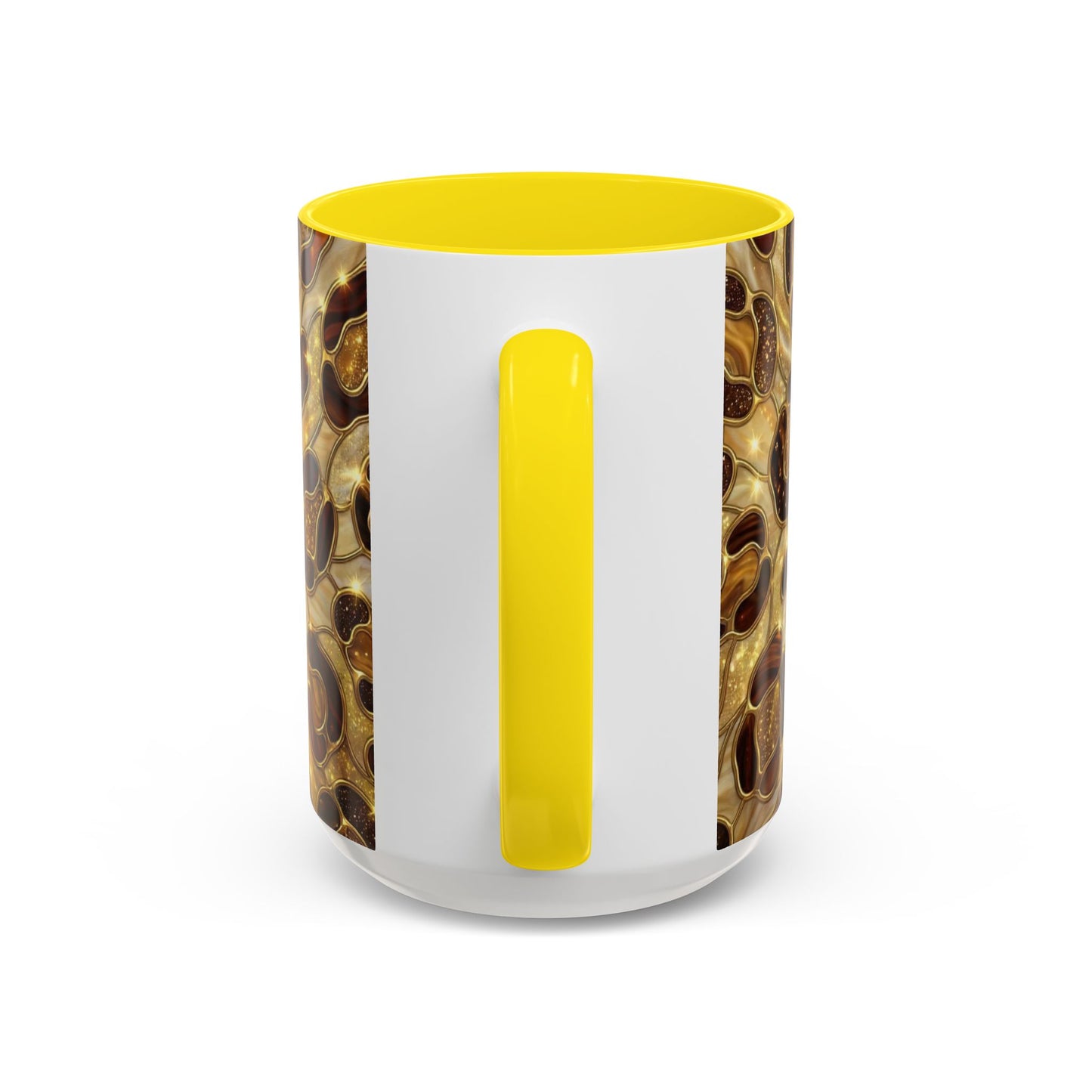 Stained Glass Leopard Print Mug, Gold Cheetah Coffee Cup, Luxury Animal Print Gift, Glam Mosaic Tea Mug, Trendy Desk Decor For Her Gifts