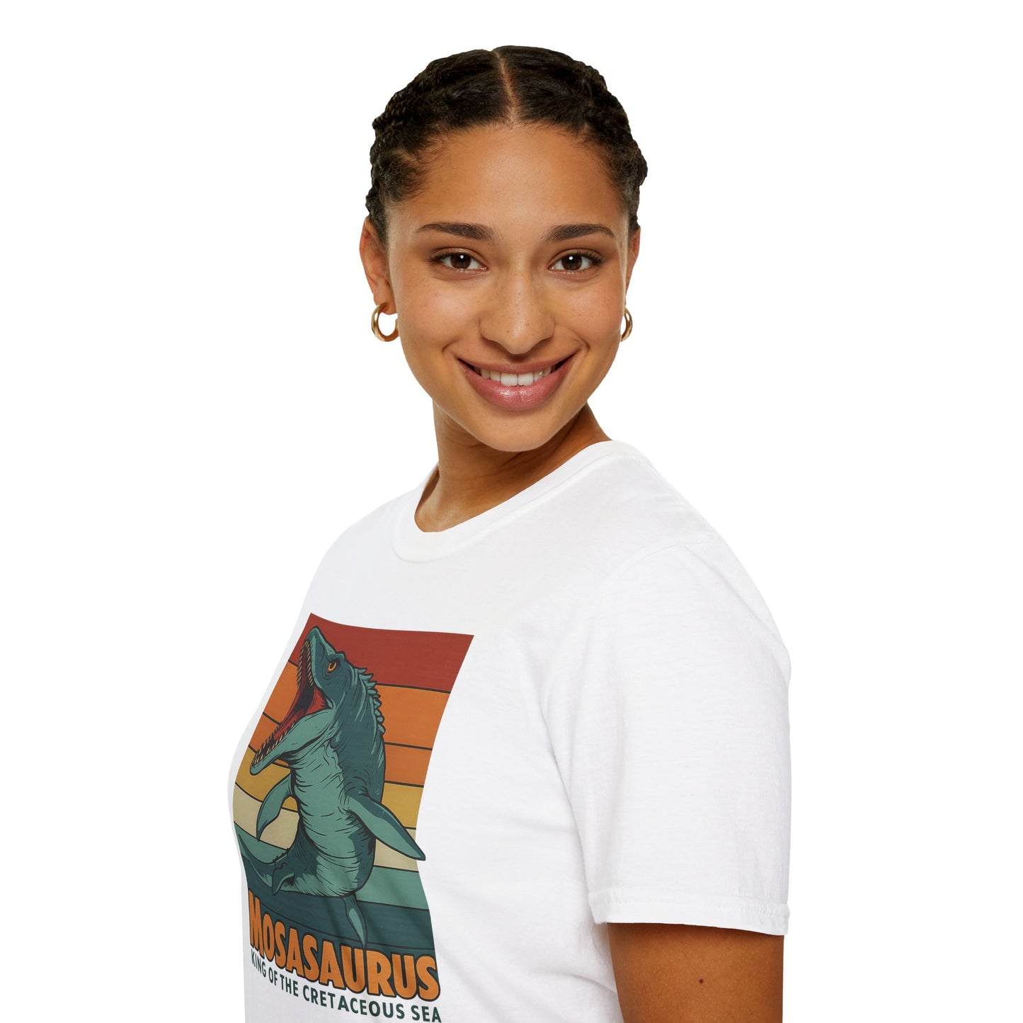 Retro Mosasaurus T-Shirt - Cretaceous Sea Monster Graphic Tee, Dinosaur Lover Gift, Paleontology Birthday, Soft Unisex Jurassic Cotton
