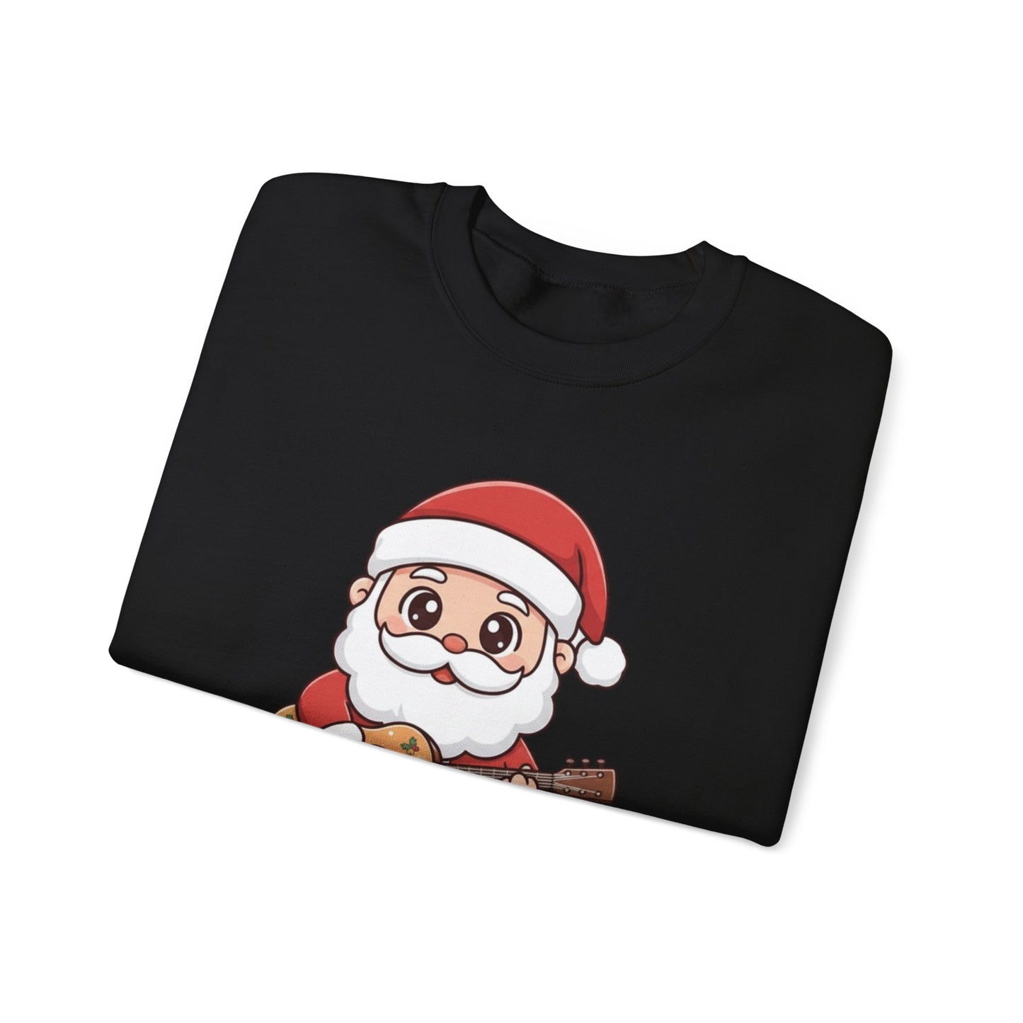 Cute Santa Guitar Sweatshirt | Christmas Music Lover Sweater | Holiday Crewneck | Funny Santa Musician Shirt | Cozy Xmas Gift for Him or Her