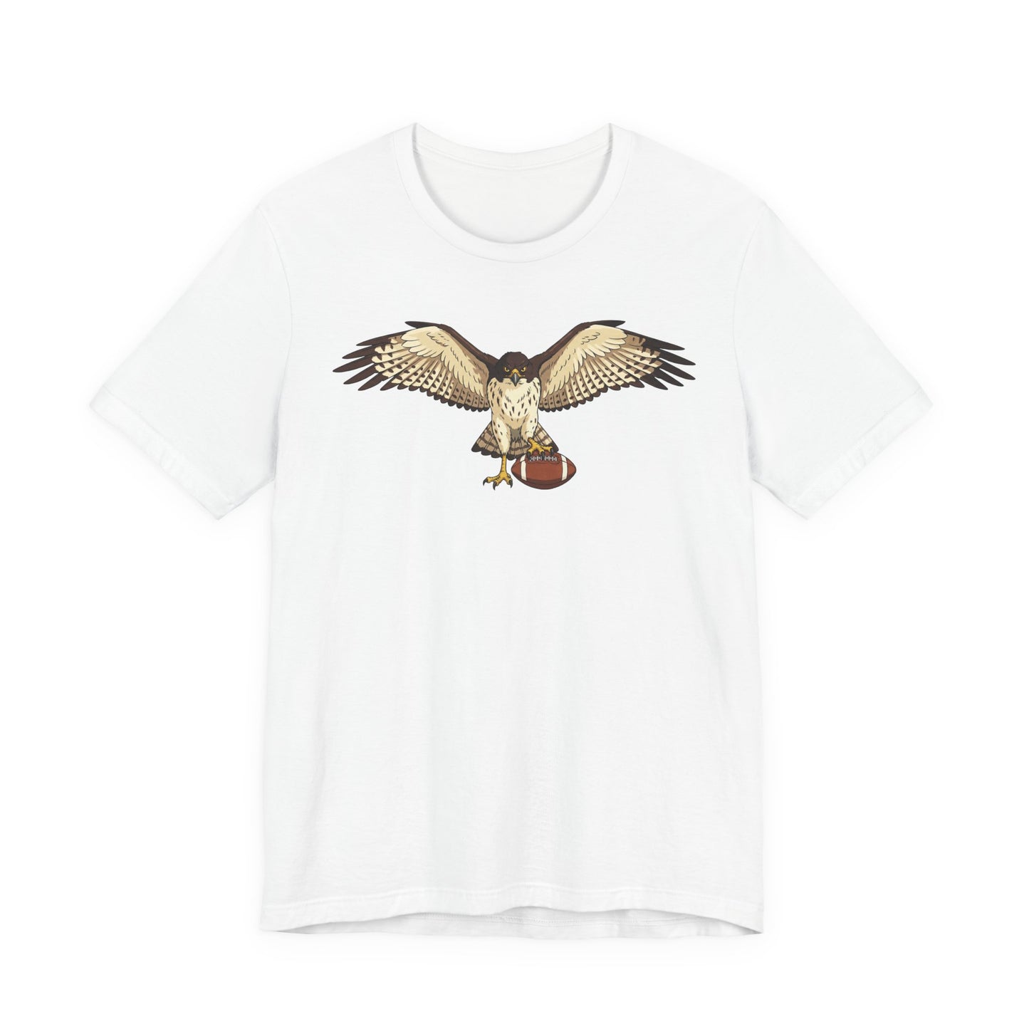 Hawk Football Shirt, Hawk Holding Football T Shirt, Football Mascot Tee, Bird Of Prey Shirt, Sports Fan Gift, Game Day Hawk Tee