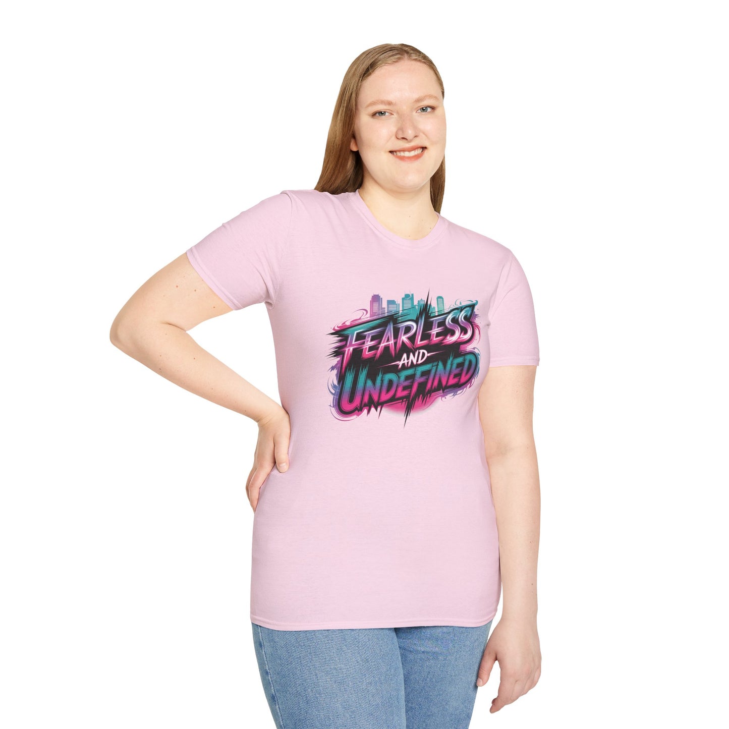 Fearless And Undefined T-Shirt, KPop Anime Inspired Shirt, Bold Motivational Tee, Neon Graphic Top, Empowering Streetwear For Fans And Dreamers