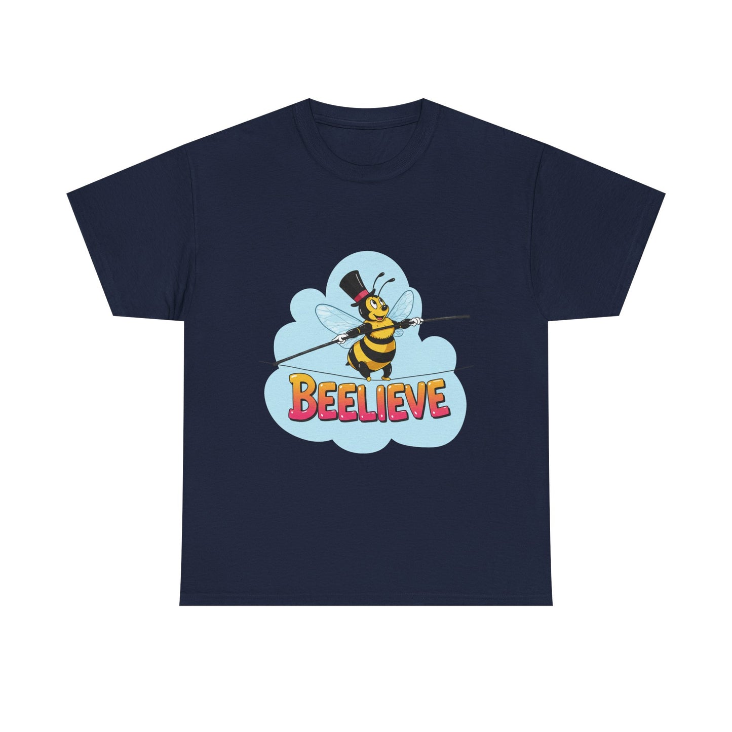 “Beelieve” Bee Pun T‑Shirt | Cute Bee Graphic Tee | Inspirational Pun Shirt | Funny Nature Lover Gift | Bee Belief Positive Vibes Tee