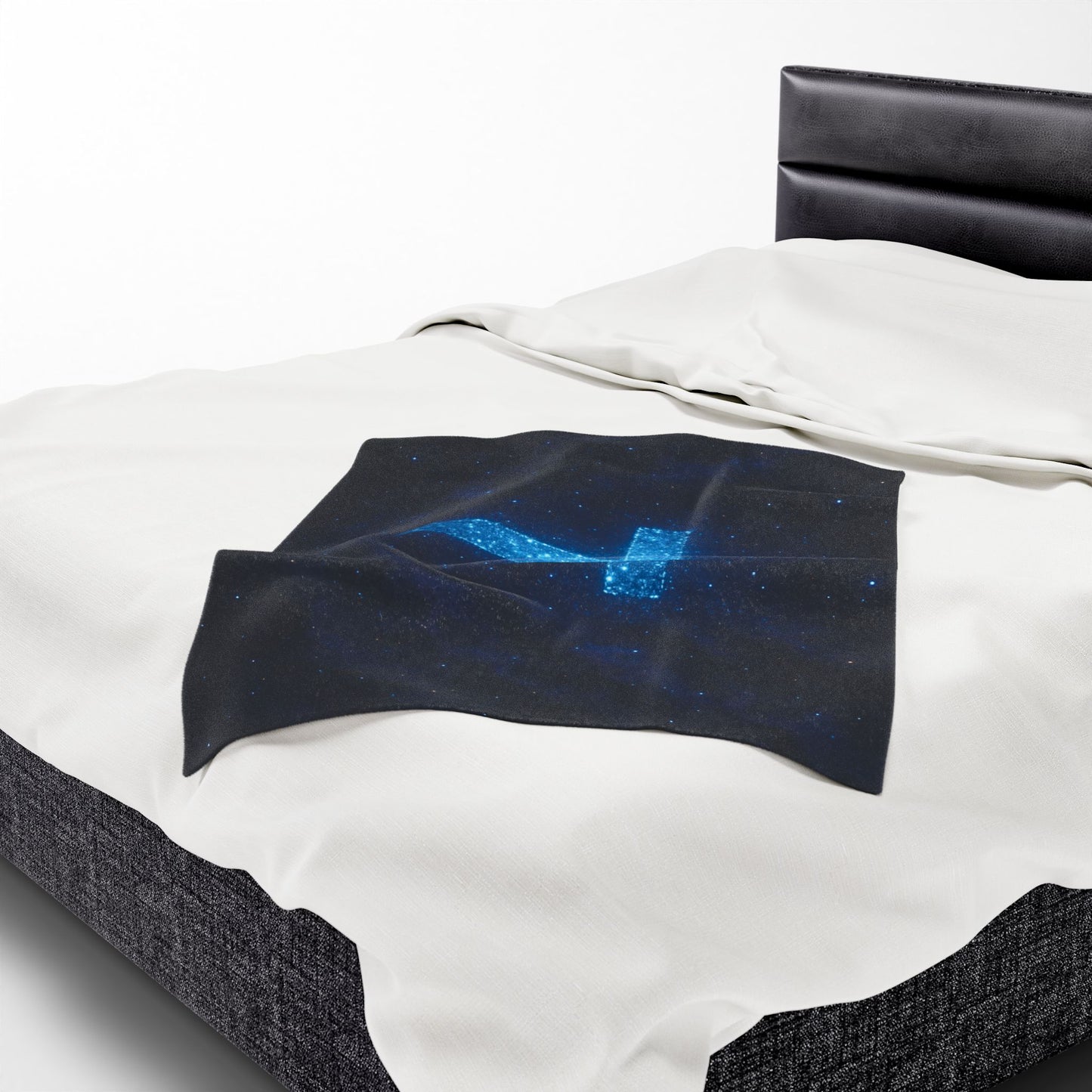 Velveteen Plush Blanket with Bioluminescent Cross Design Christian Decor Inspirational Throw Spiritual Blanket Gift for Believers
