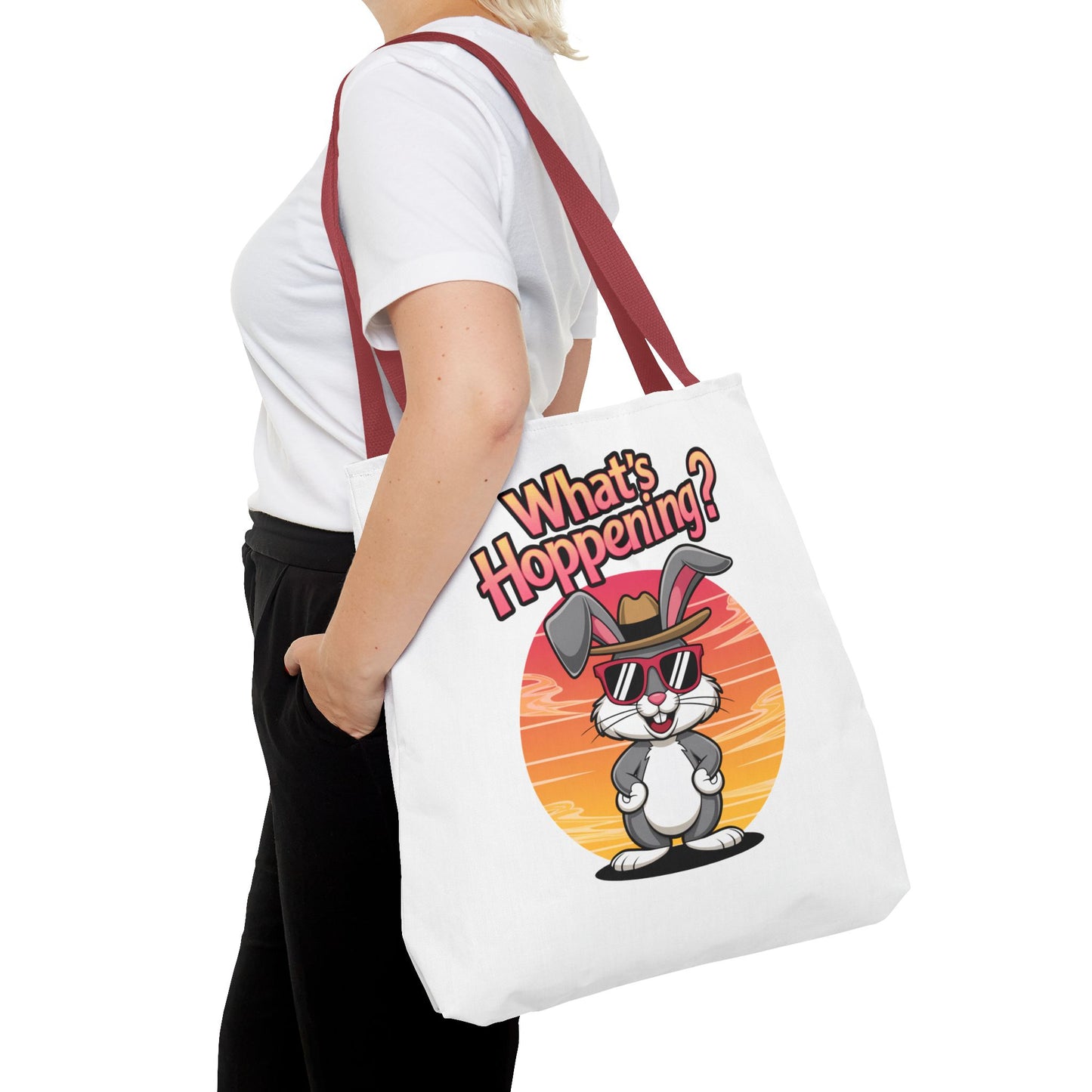 Bunny Tote Bag - 'What's Hoppening'