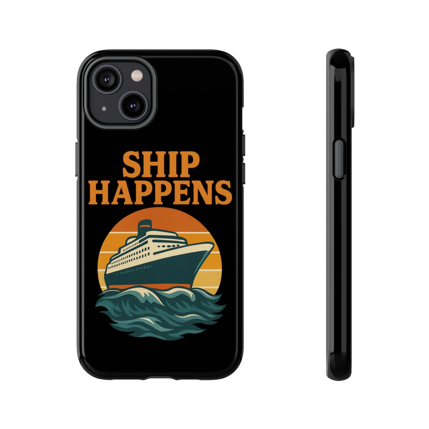iPhone Case Ship Happens Sunset Cruise Case Gift for Travel Lovers Nautical Phone Case Cruise Accessory