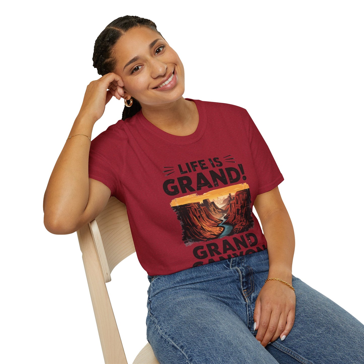 Life is Grand T-Shirt – Grand Canyon Graphic Tee | Funny National Park Shirt | Arizona Souvenir | Unisex Hiking Travel Gift Tee