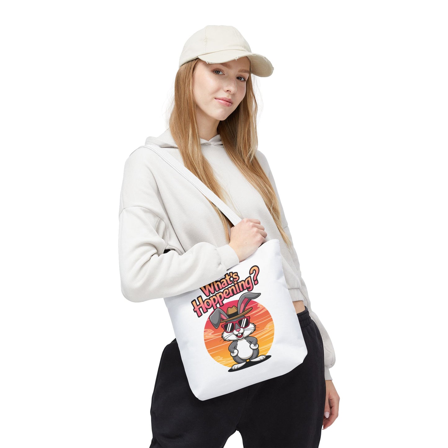 Bunny Tote Bag - 'What's Hoppening'