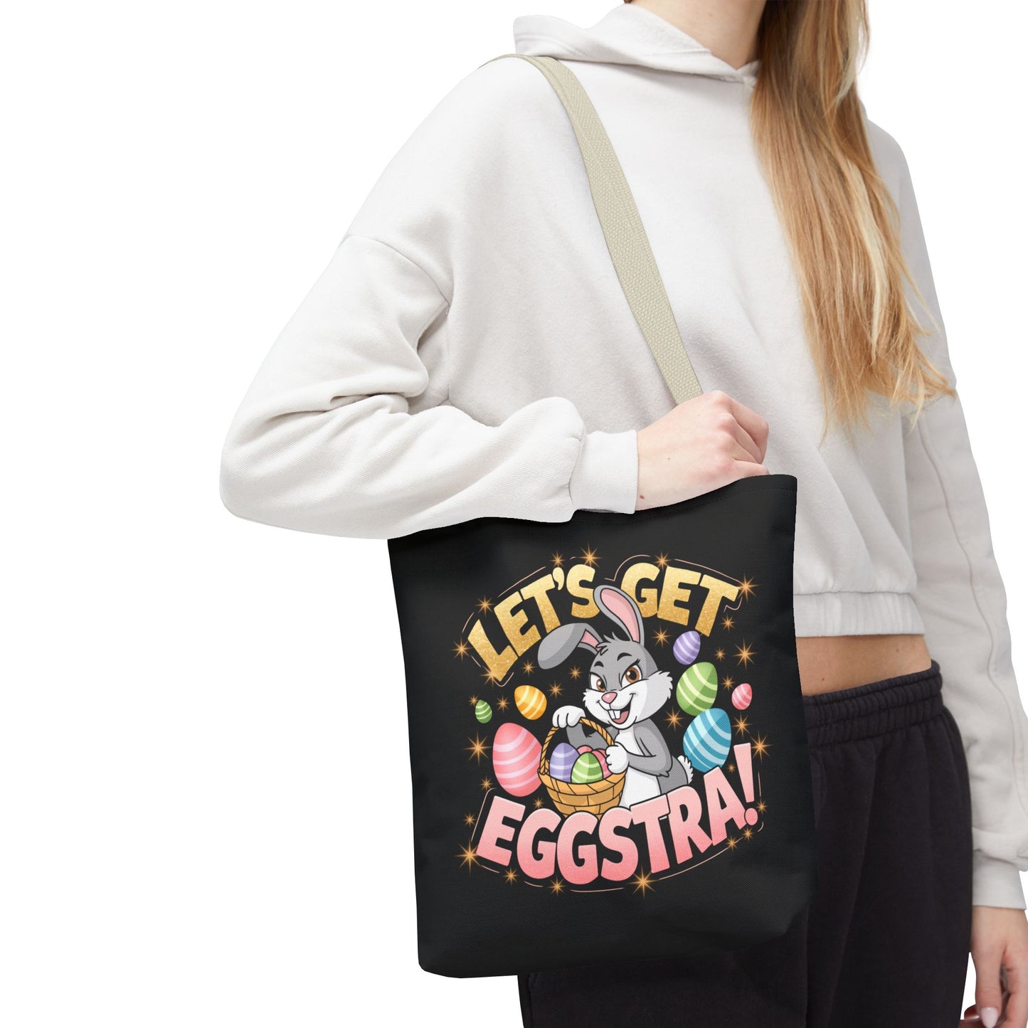 Easter Bunny Tote Bag - 'Leg's Get Eggstra'