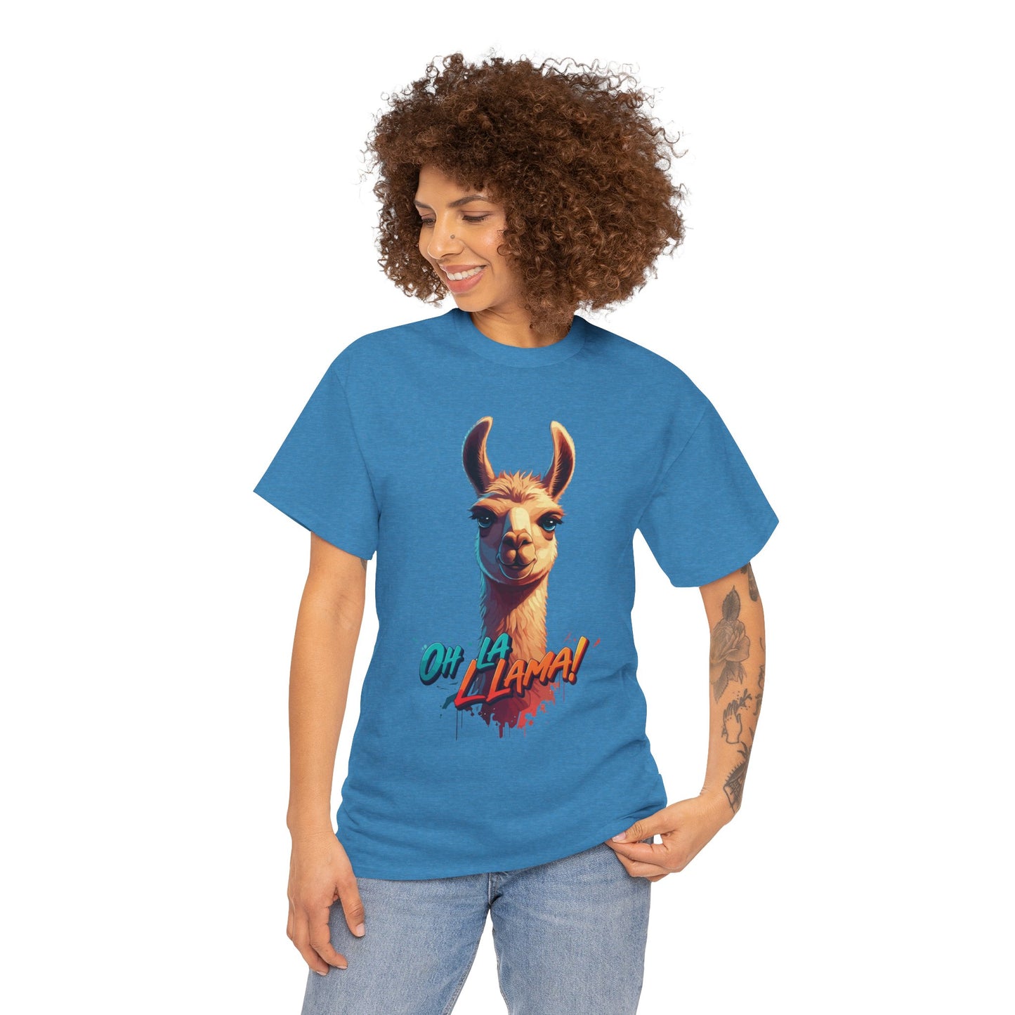 Oh la Llama Graphic Tee | Fun Llama T-Shirt, Cute Animal Lover Shirt, Llama Lover Gift, Quirky Party Tee, Trending Llama Fashion