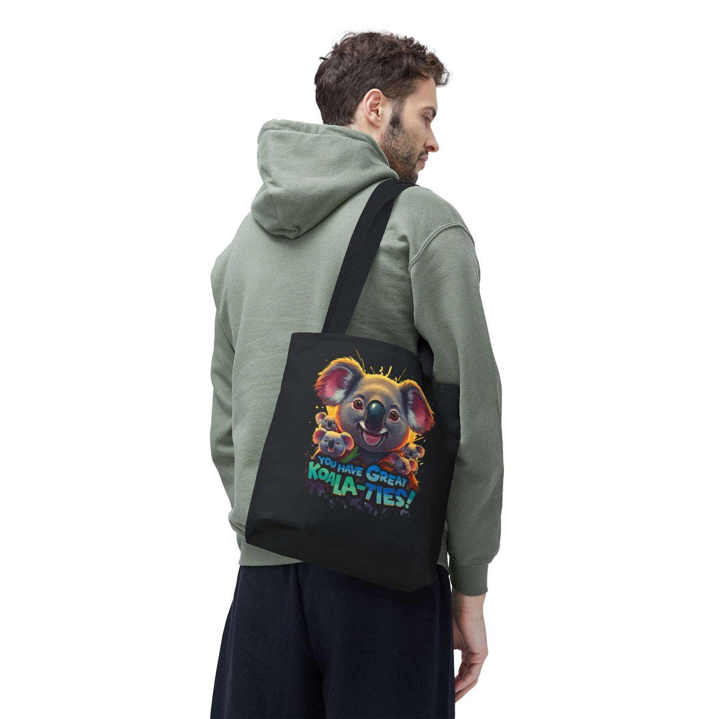 Koala Tote Bag – Funny Animal Pun Bag with Cute Koala Design – Reusable Grocery, Beach, or Everyday Carry Bag – Gift for Koala Lovers