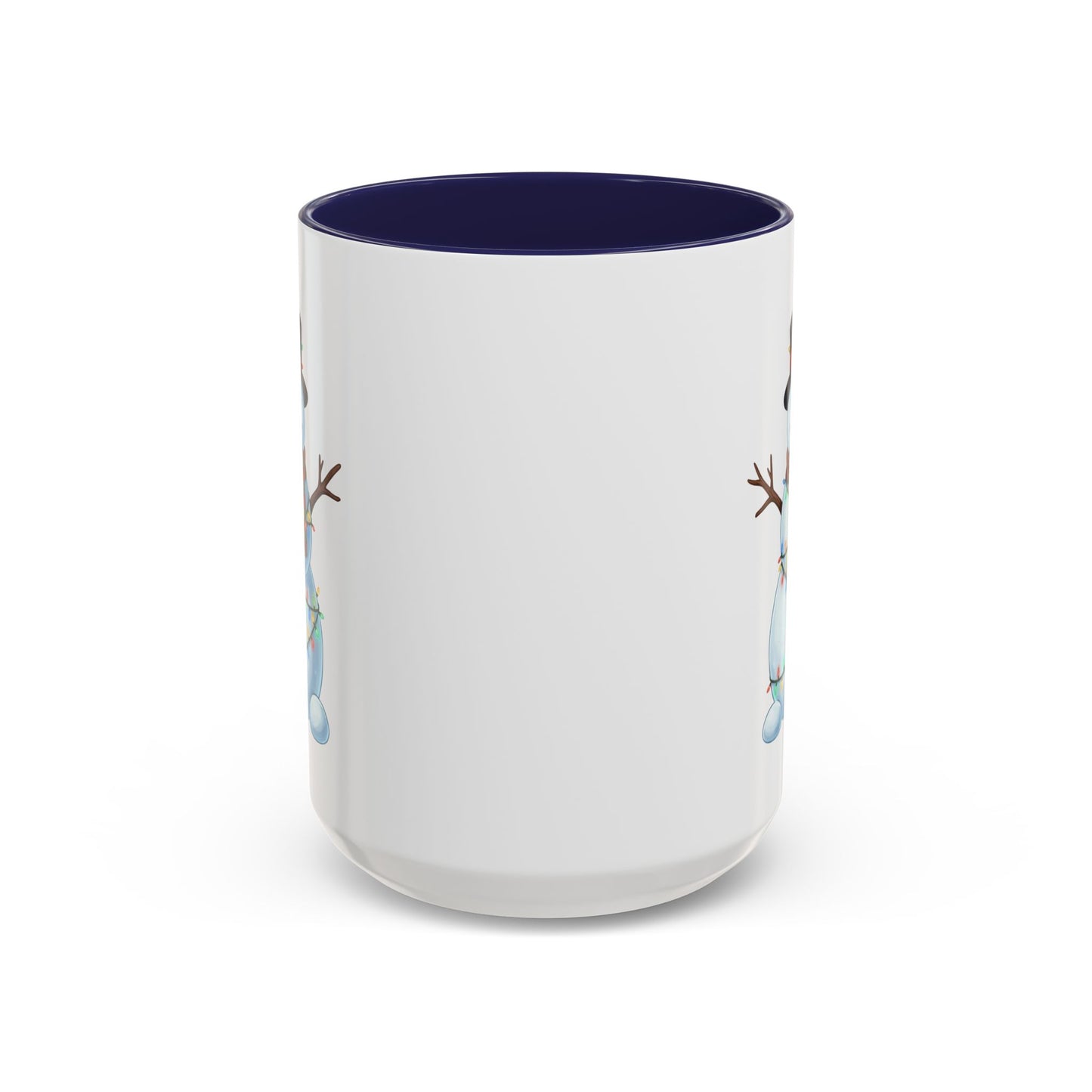 Snowman Christmas Mug, Snowman Wrapped in Lights Mug, Holiday Coffee Cup, Cute Winter Snowman Cup, Christmas Gift Mug, Xmas Cocoa Mug