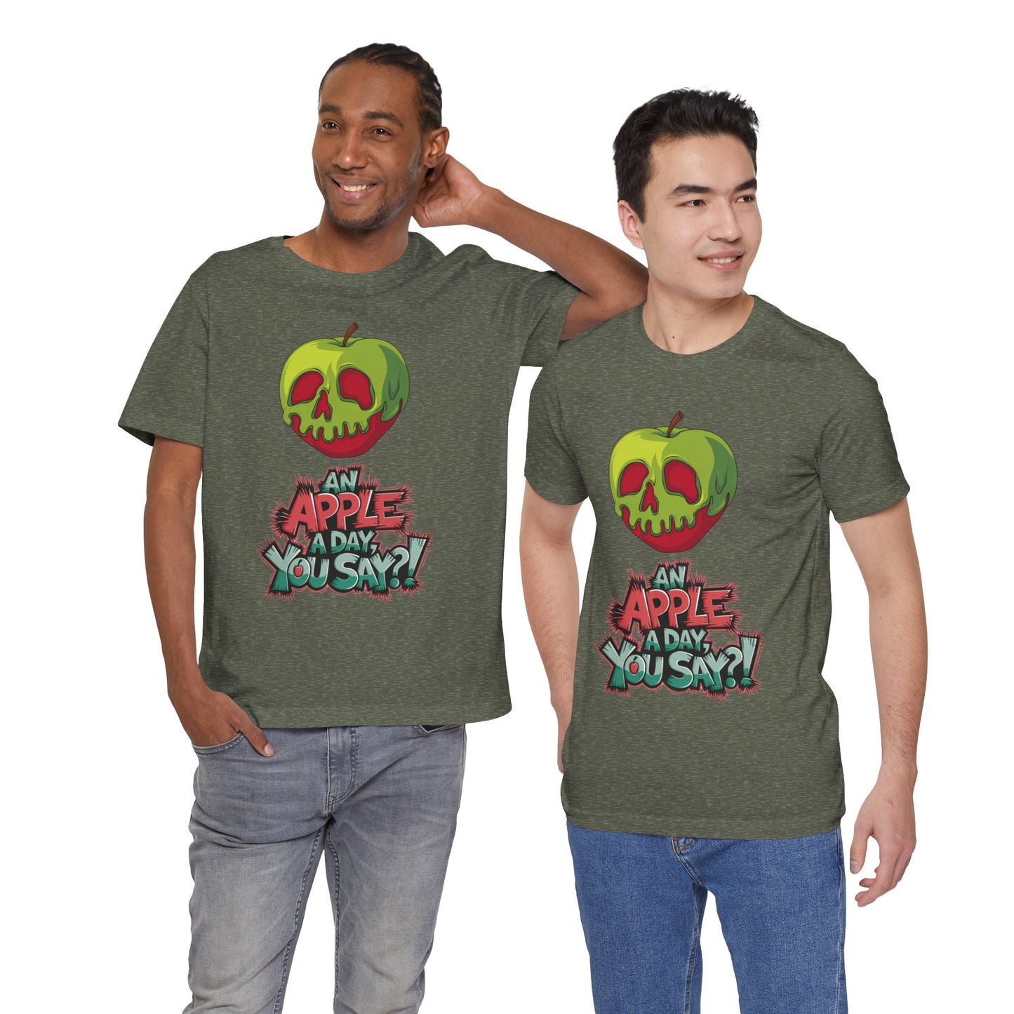 Funny Apple Skull Shirt – An Apple A Day You Say? – Grunge Fruit Tee – Y2K Nostalgia T‑Shirt – Gift for Fruit Lovers