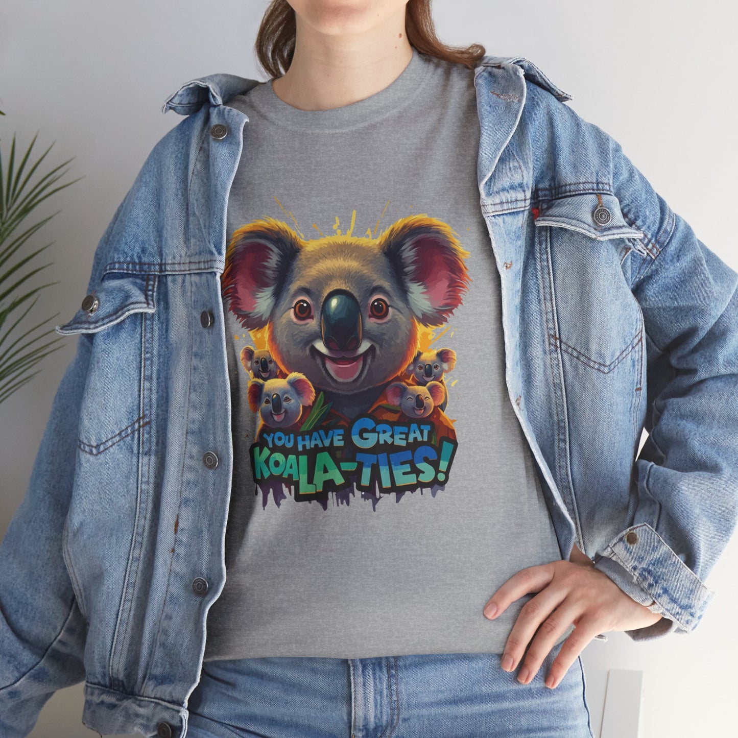 You Have Great Koala‑ties Tee – Cute Koala Pun T‑Shirt, Animal Lover Gift, Funny Wildlife Graphic, Unisex Casual Tee