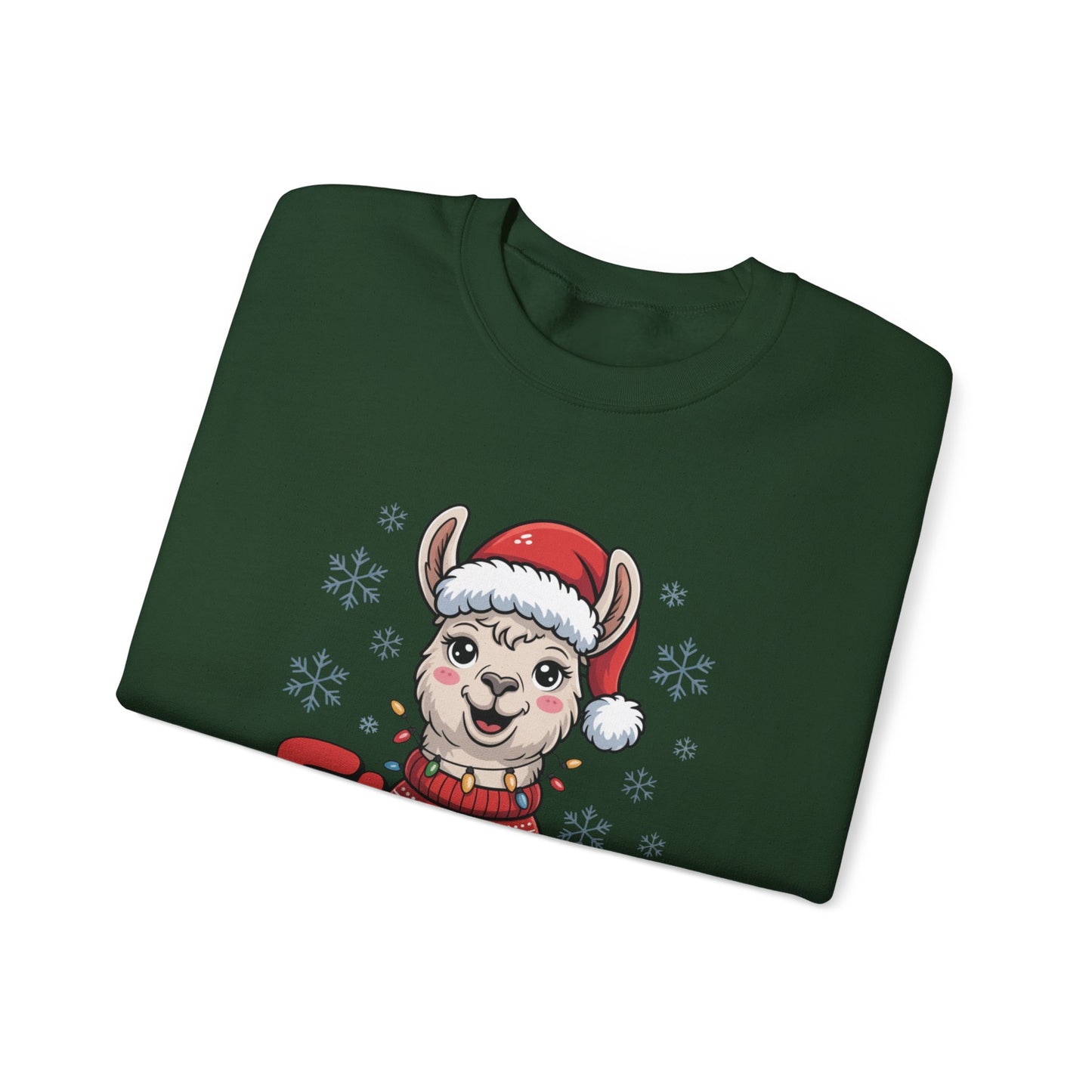 Fleece Navidad Christmas Sweatshirt, Funny Llama Holiday Sweater, Cozy Unisex Crewneck, Cute Christmas Pun Gift For Friends And Family