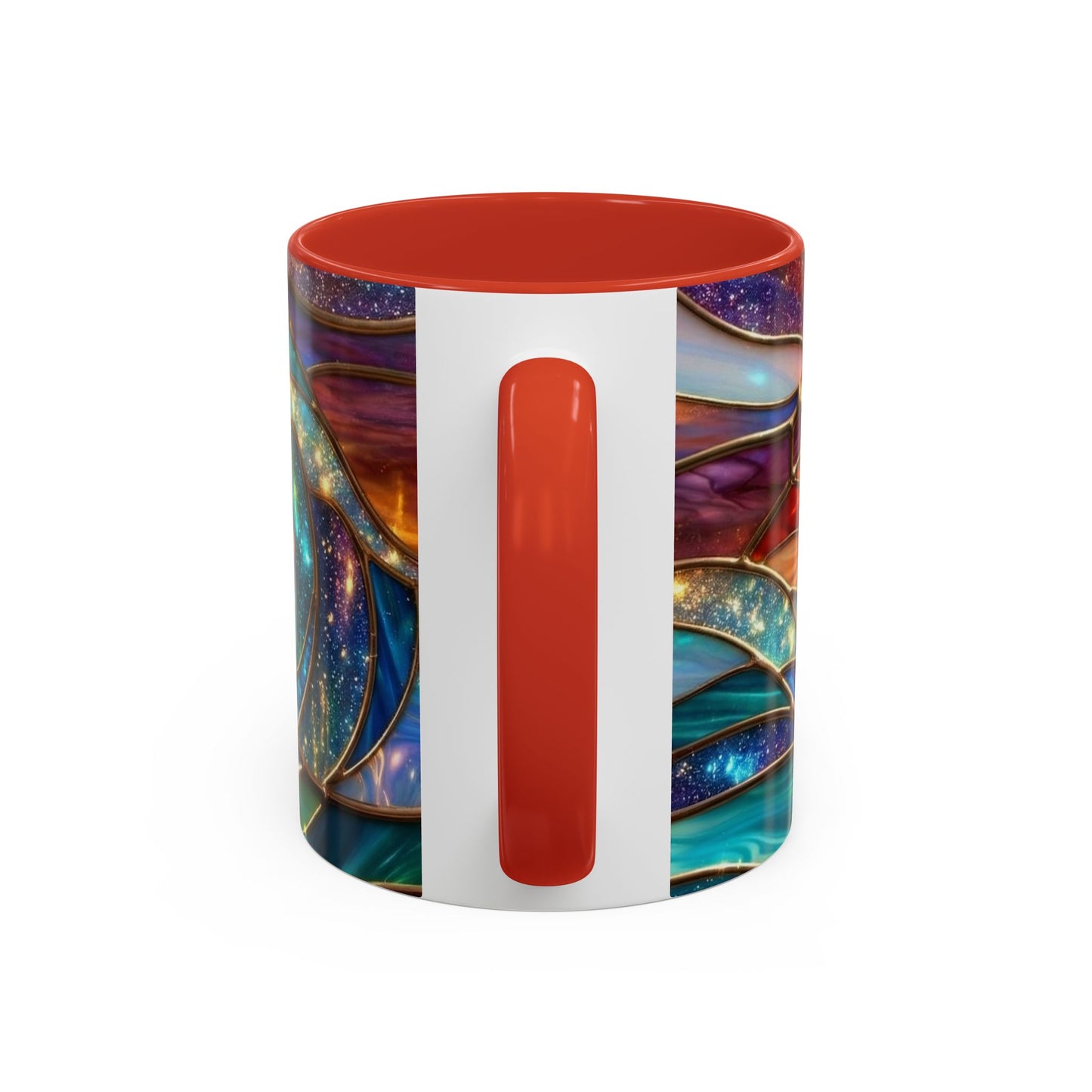 Stained Glass Wave Mug, Cosmic Ocean Coffee Cup, Celestial Sunrise Tea Mug, Surfer Beach Decor Gift, Starry Sea Art, Ocean Lover Cup
