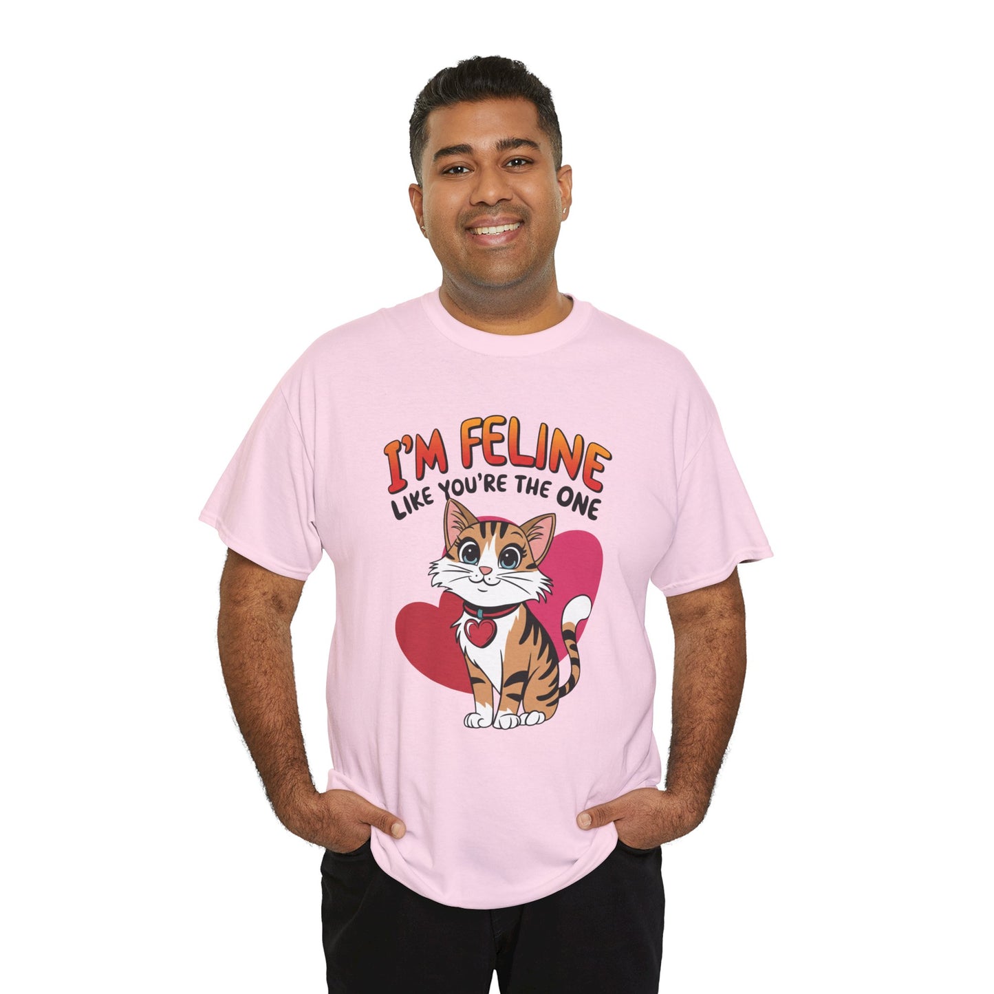 I’m Feline Like You’re The One Shirt, Cute Cat Valentine Tee, Funny Cat Love Graphic TShirt, Romantic Gift For Her Him, Cat Pun Shirt