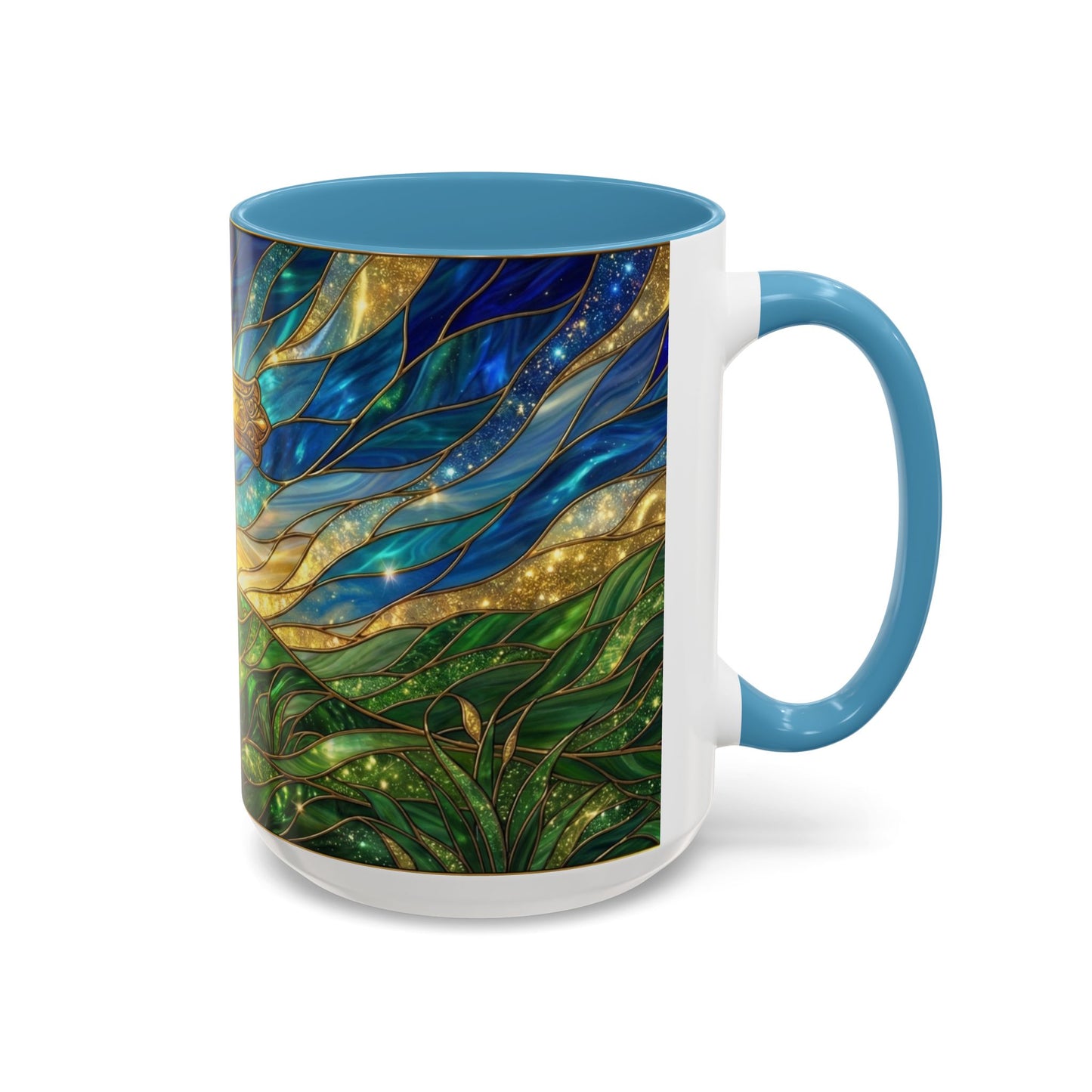 Christian Cross Mug, Stained Glass Cross Coffee Mug, Religious Gift For Christian, Faith Based Mug, Inspirational Bible Mug