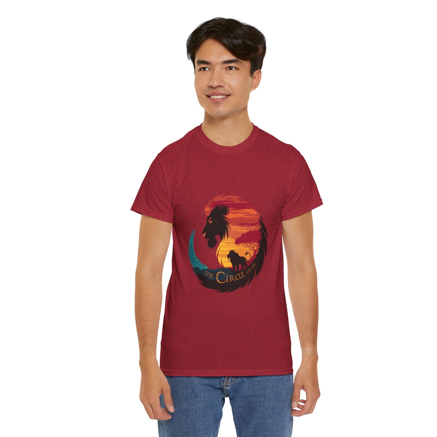 The Circle of Life Lion Shirt – Sunset Safari Wildlife Graphic Tee – Inspirational Nature T-Shirt for Animal Lovers & Adventure Fans