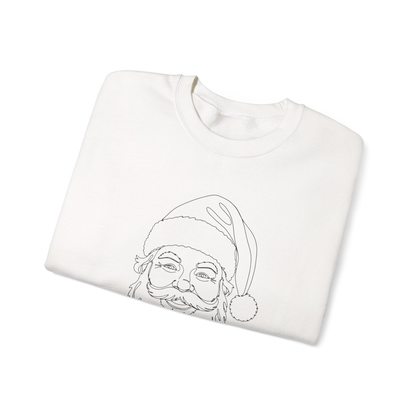 Minimalist Santa Sweatshirt | Modern Line Art Christmas Crewneck | Simple Holiday Sweater | Cozy Neutral Xmas Gift for Him or Her