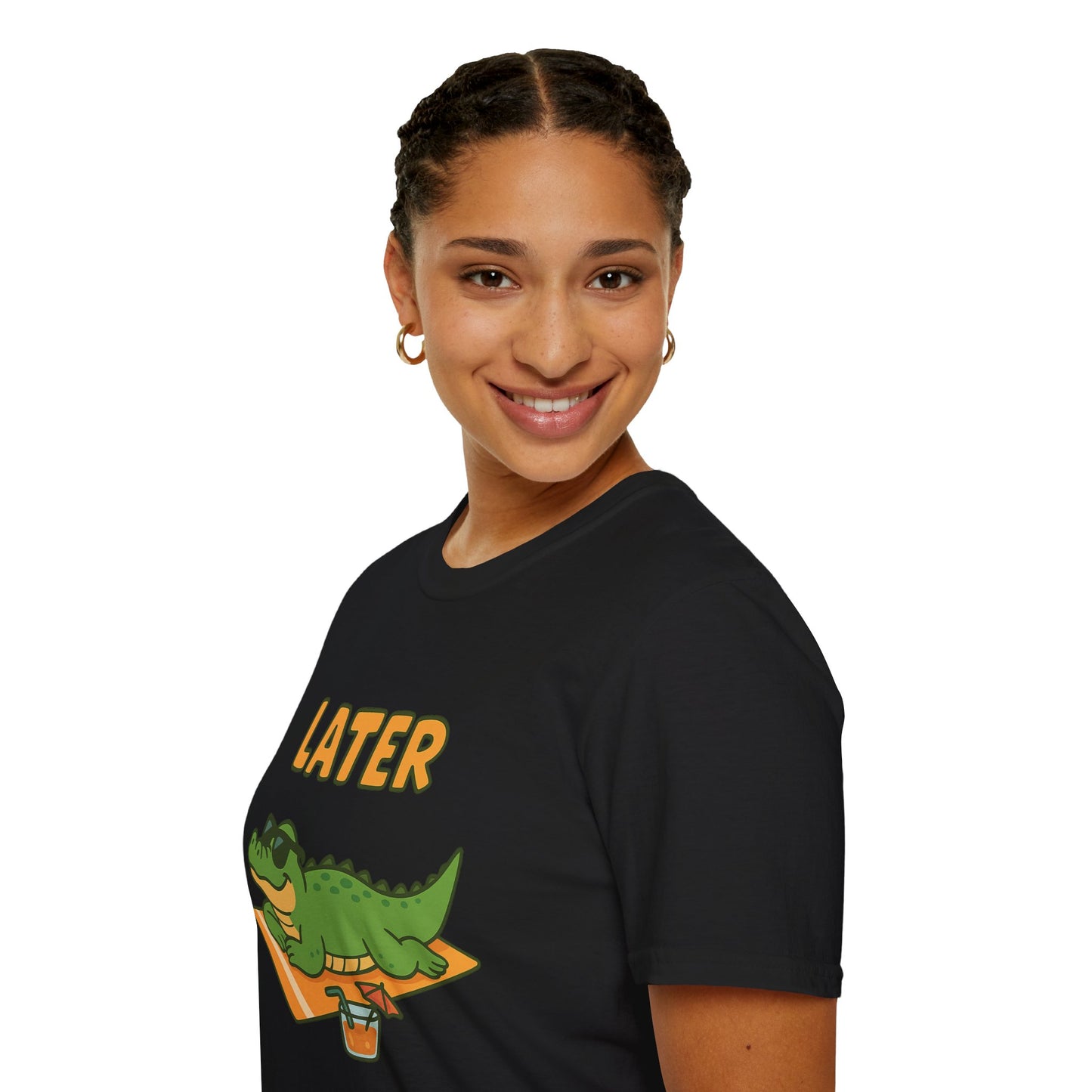 Later Gator Graphic Tee - Funny Alligator T-Shirt | Funny Summer Shirt | Trendy Animal Tee | Cute Gator Gift | Y2K Retro Humor Tee