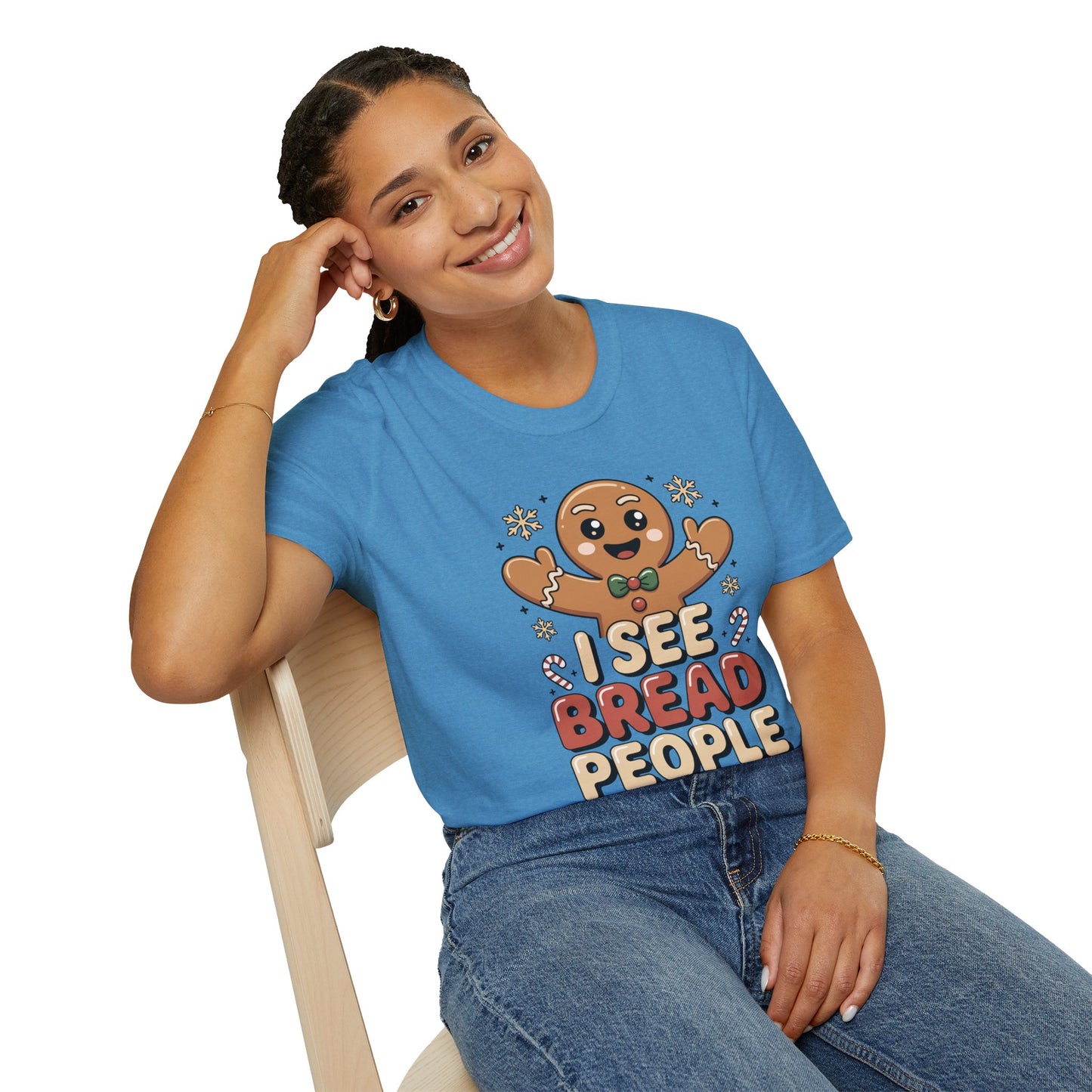 I See Bread People Shirt, Gingerbread Man Christmas Tee, Funny Holiday Baking Shirt, Cute Gingerbread Cookie TShirt, Xmas Humor Shirt, Food Pun Tee