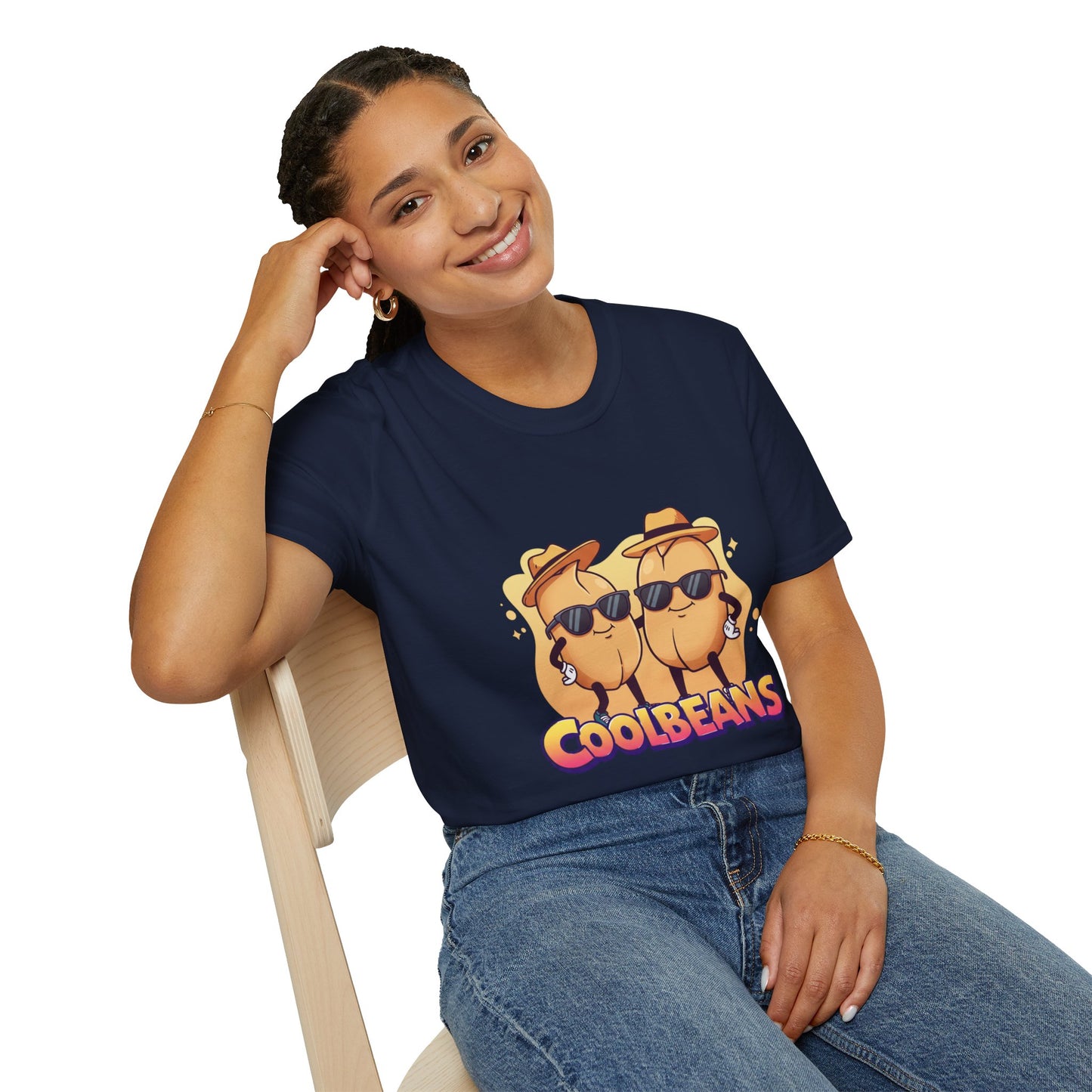 Cool Beans T-Shirt - Two Cooler-Than-Cool Beans With Sunglasses, Quirky Food-Pun Gift Tee for Him, Her or Besties - Perfect Humor and Style