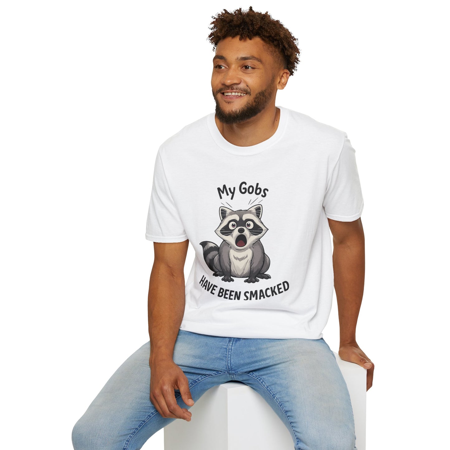 My Gobs Have Been Smacked Shirt, Funny Raccoon T Shirt, Gobsmacked Joke Tee, Meme Animal Shirt, Absurd Humor Graphic Tee