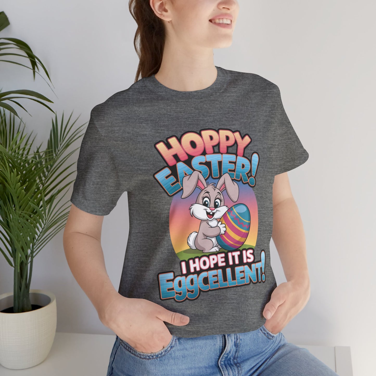 Happy Easter Unisex Tee Easter Shirt Easter Bunny T Shirt Easter Apparel Easter Bunny Outfit