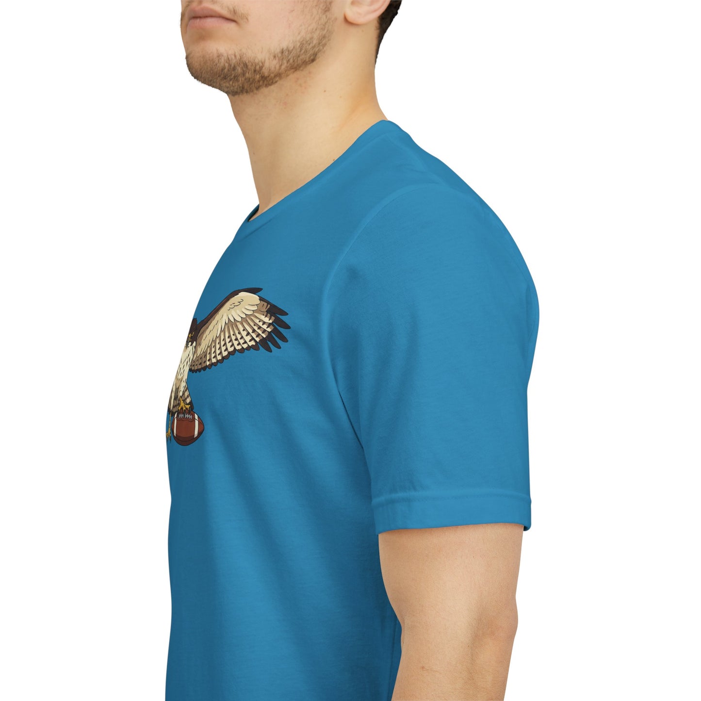 Hawk Football Shirt, Hawk Holding Football T Shirt, Football Mascot Tee, Bird Of Prey Shirt, Sports Fan Gift, Game Day Hawk Tee