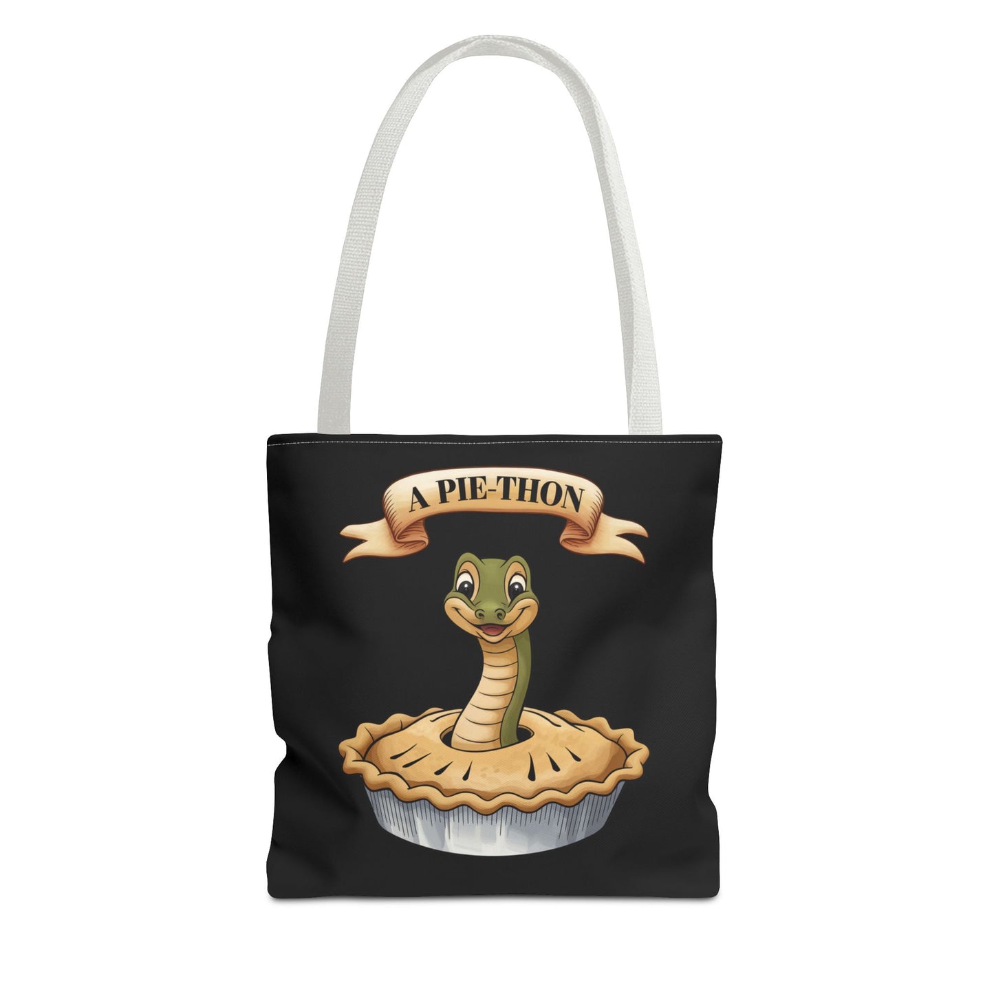 Funny Tote Bag with Snake Joke - Pie-Thon