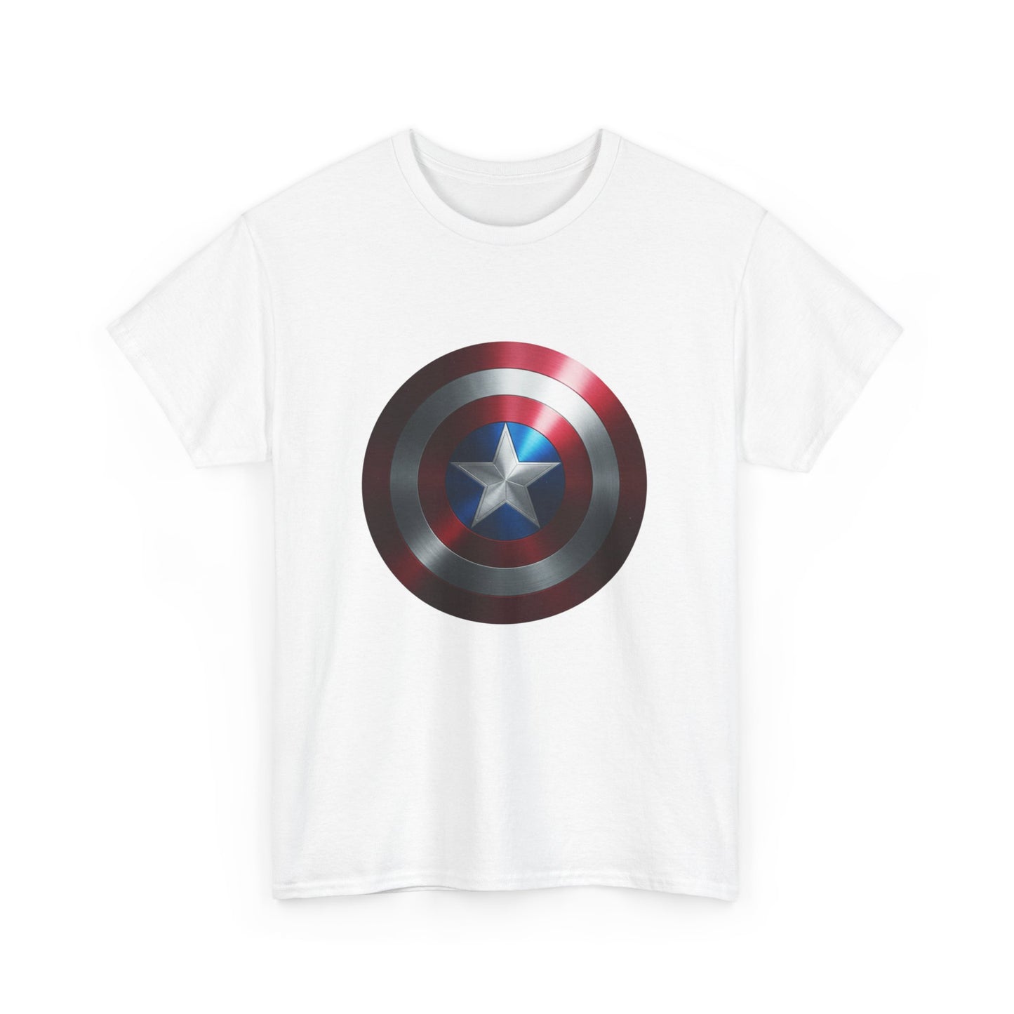 Patriotic Hero Shield Shirt – Star Emblem Graphic Tee – Super Soldier Gift – Comic Inspired Unisex Shirt – Cosplay Convention Top