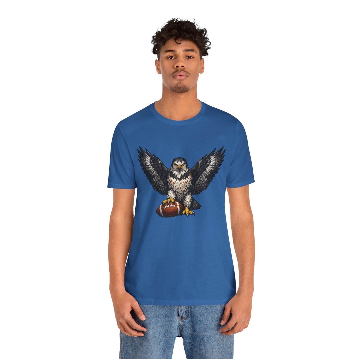 Hawk Football Shirt, Hawk Holding Football T Shirt, Hawk Mascot Tee, Football Bird Of Prey Shirt, Game Day Sports Tee, Hawk Fan Gift